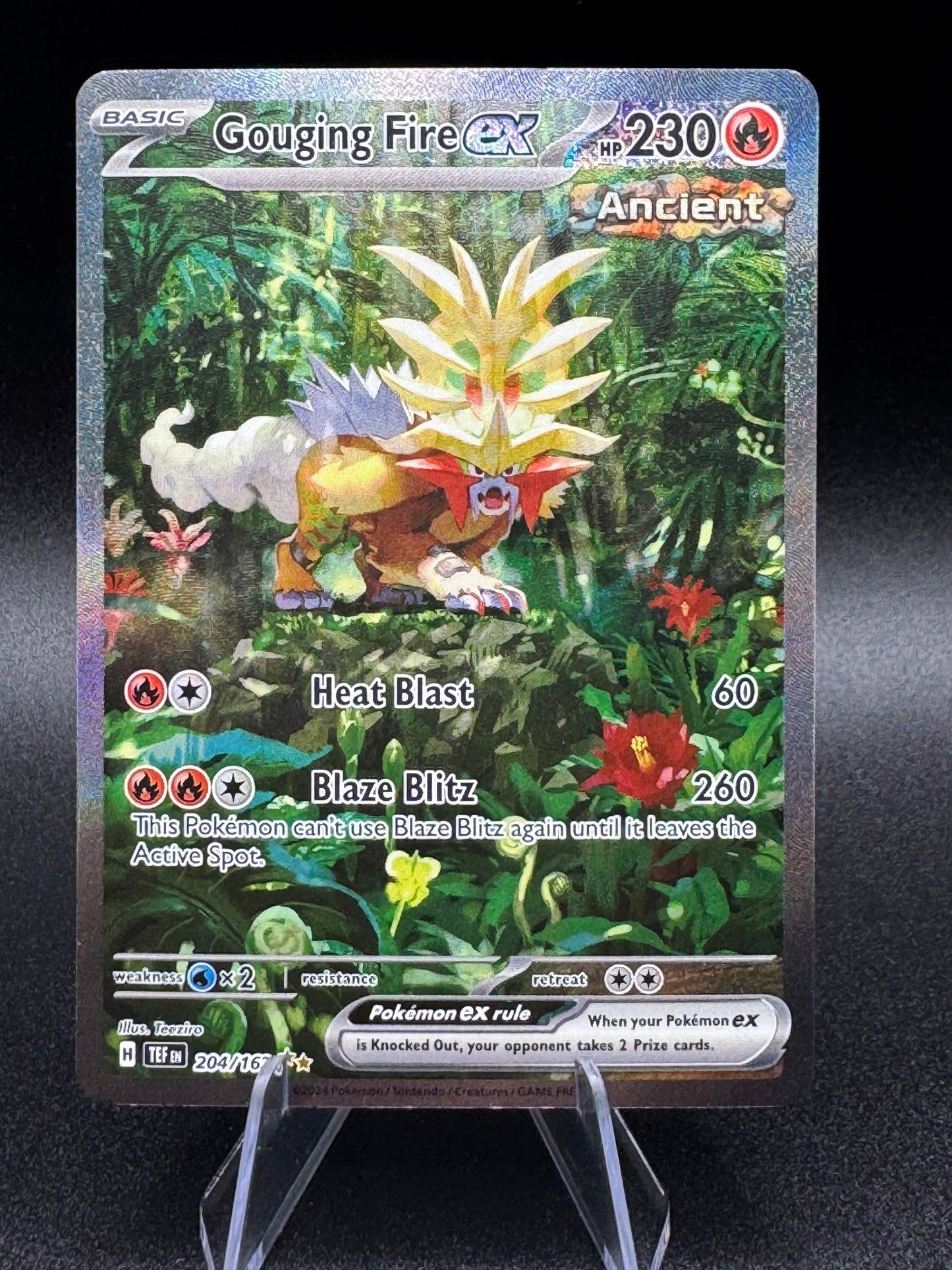 Gouging Fire EX 204/162SV05: Temporal Forces Holo Card Special Illustration Rare