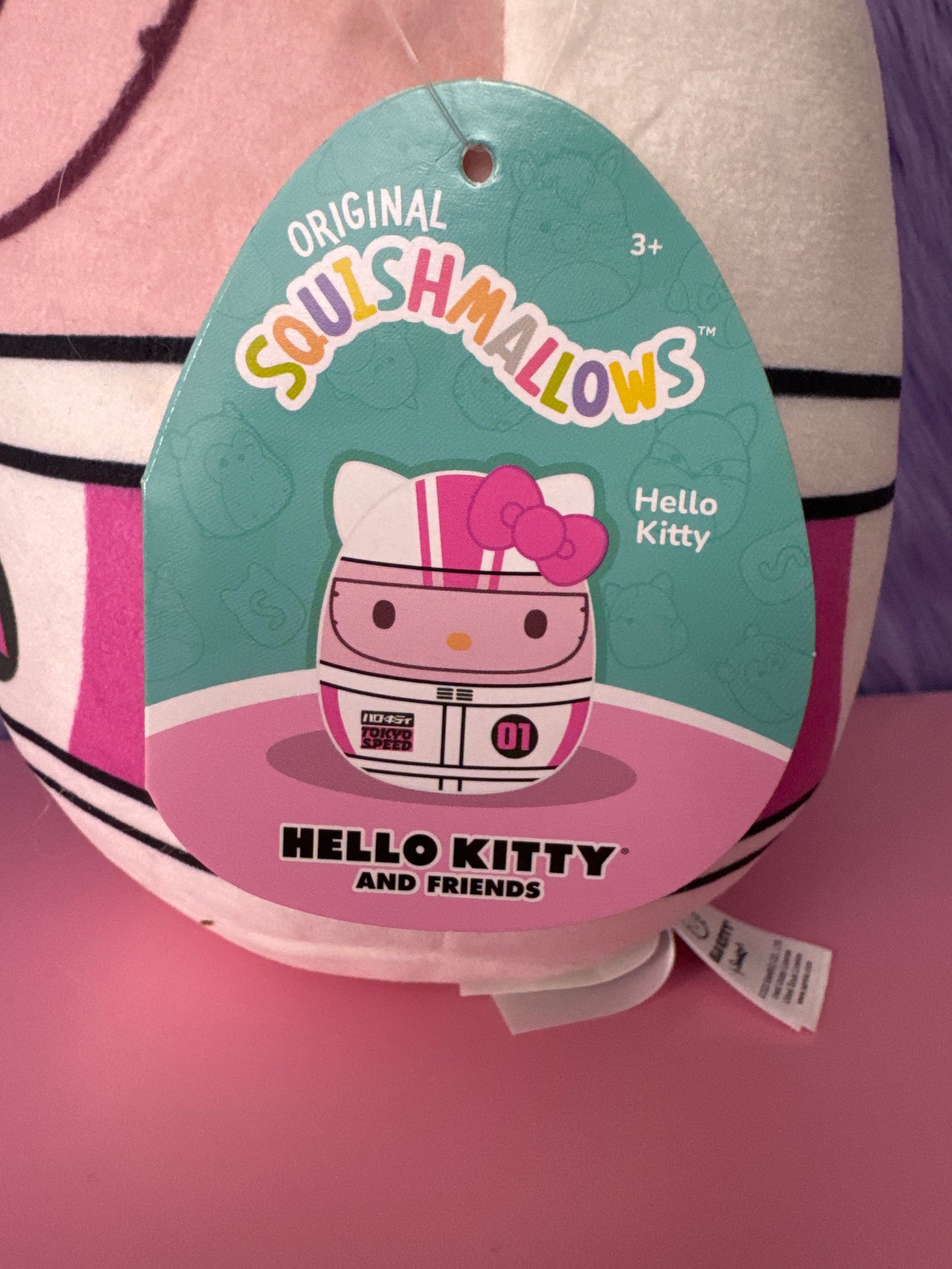 Squishmallow Kellytoy Hello Kitty Sanrio: Tokyo Racer Kitty 8" Inch NWT NEW