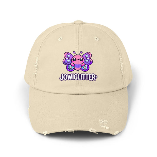 Jowiglitter Unisex Distressed Cap - Fun & Playful GlitterBug Design