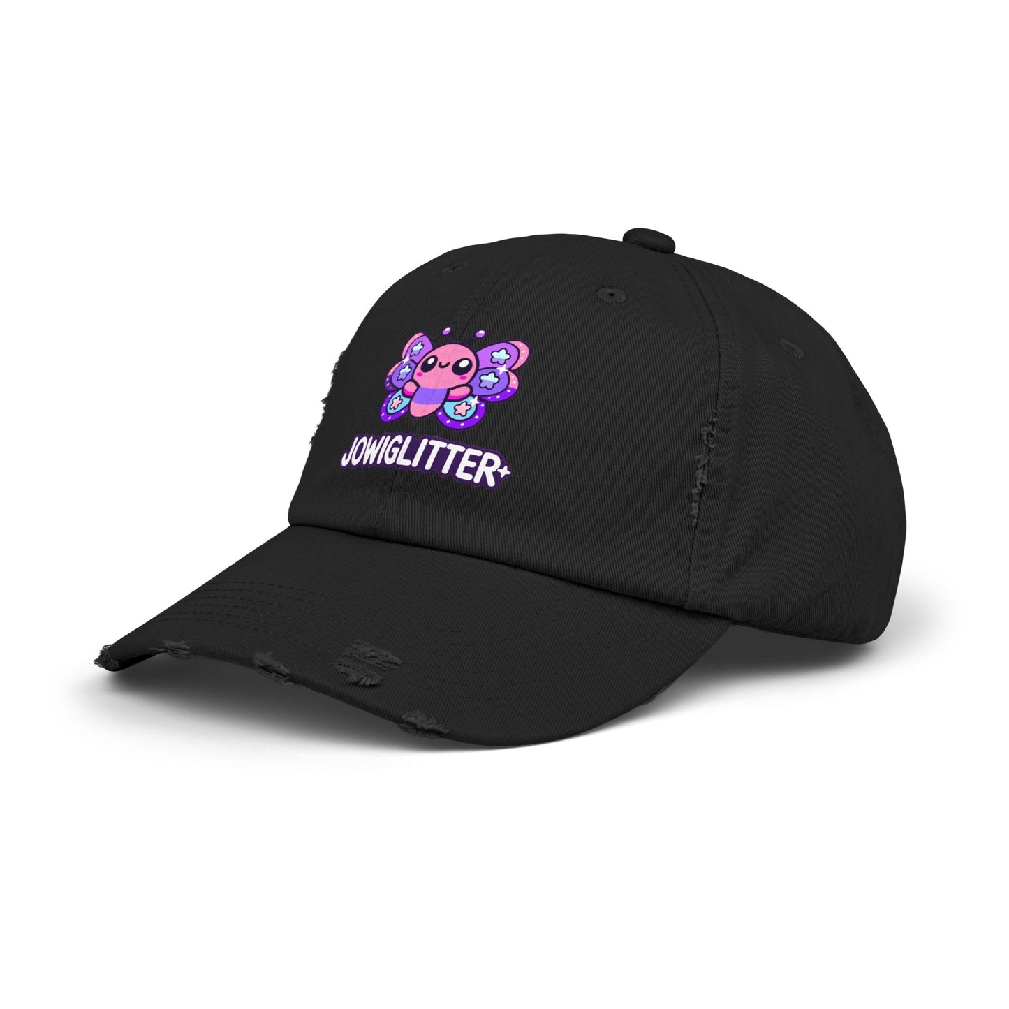 Jowiglitter Unisex Distressed Cap - Fun & Playful GlitterBug Design