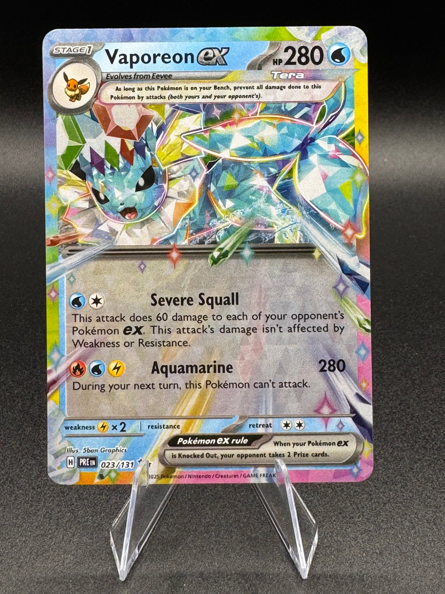 Vaporeon EX Double Rare 023/131 - Scarlet & Violet: Prismatic Evolutions NM/M