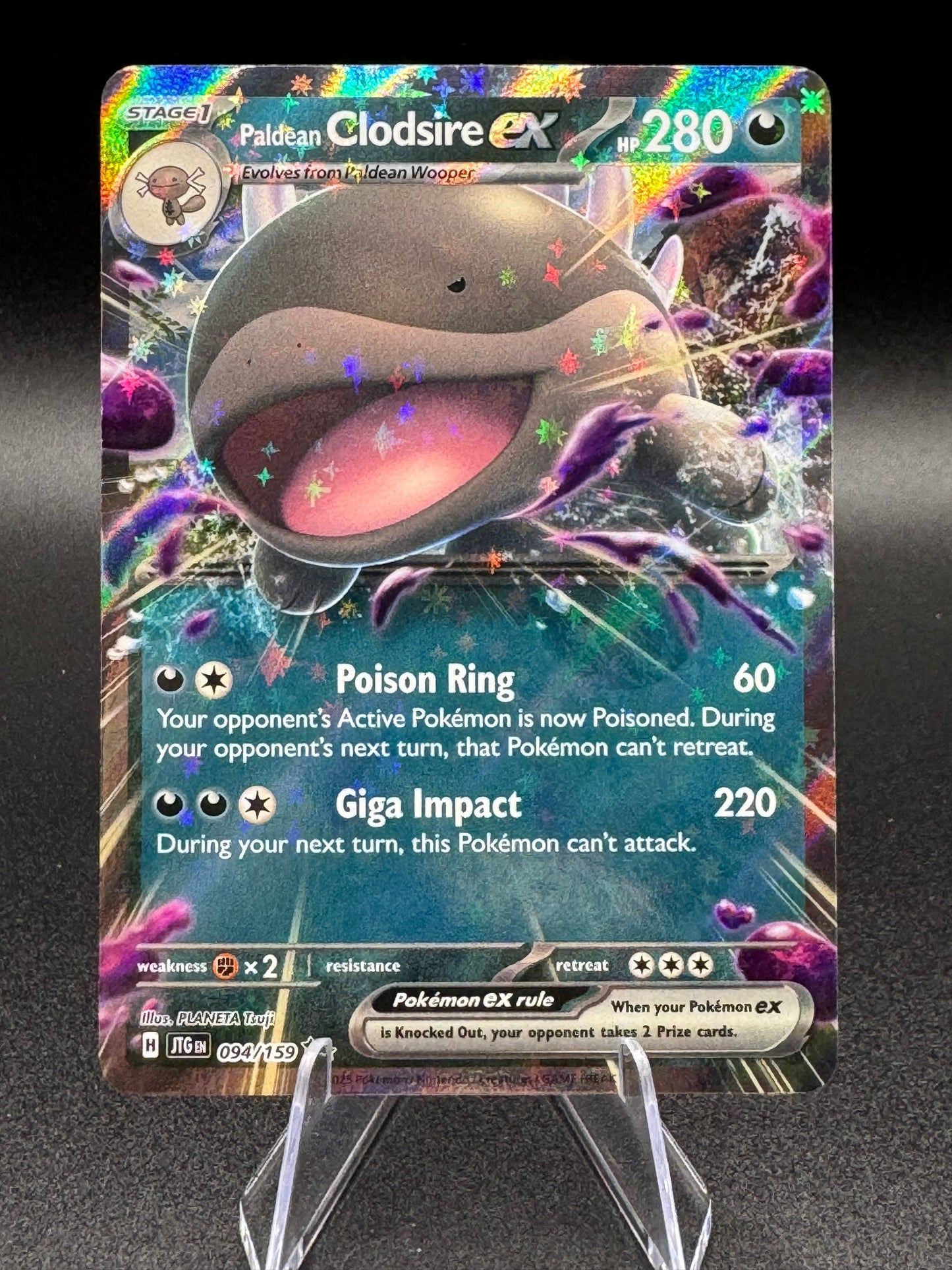 Pokemon Paldean Clodsire Ex 094 Near Mint Double Rare Journey Together NM/M