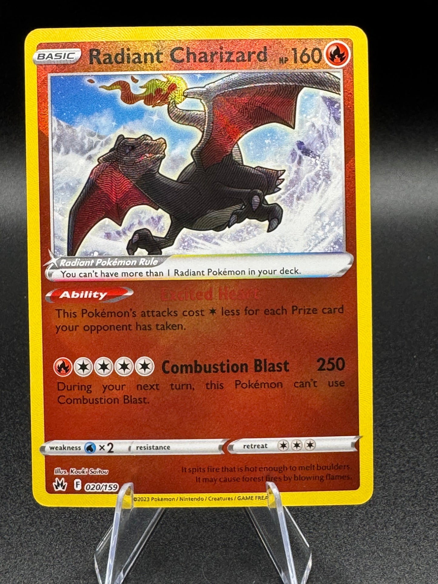 Pokemon Card - Radiant Charizard Crown Zenith 020/159 Radiant Rare NM/M