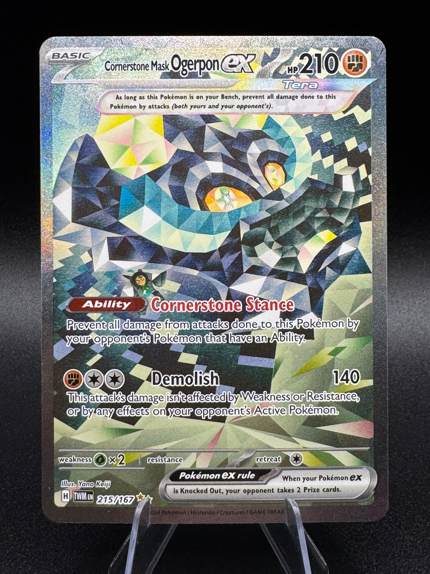 Cornerstone Mask Ogerpon ex 215/167 SIR Pokemon TCG Twilight Masquerade NM - Single