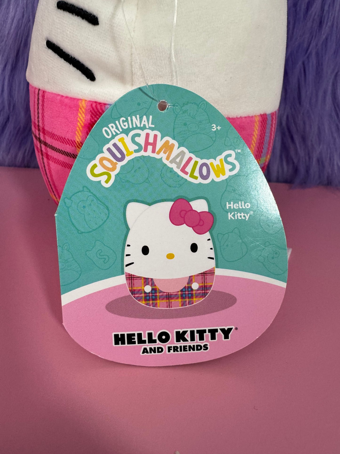 SQUISHMALLOWS Sanrio 6.5" Hello Kitty In Plaid NWT