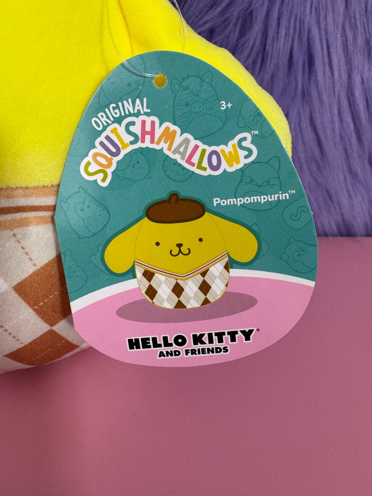 Squishmallows 6.5" Sanrio Plaid Pompompurin NWT