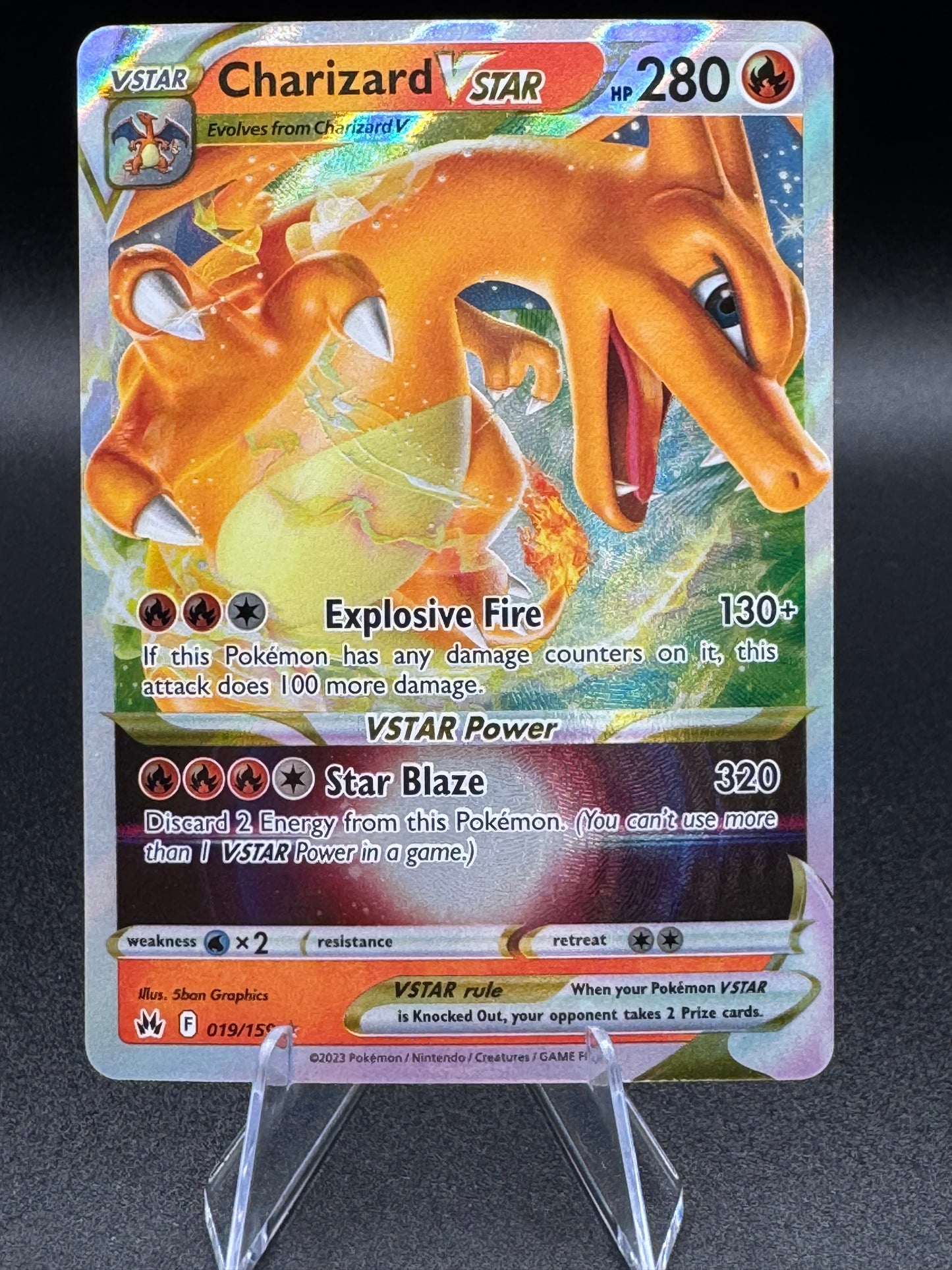 Charizard VSTAR 019/159 Crown Zenith Full Art Ultra Rare Holo Pokemon TCG MINT