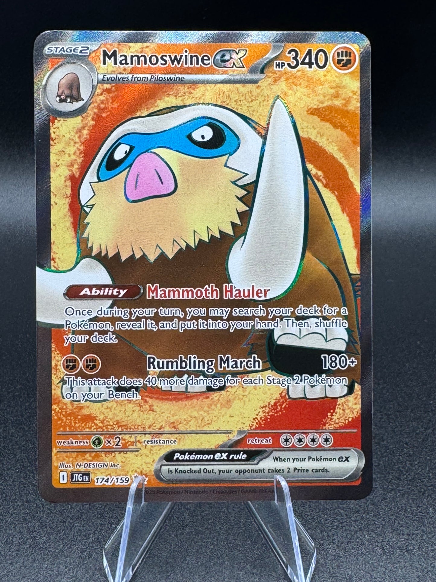 Pokémon Mamoswine EX Full Art 174/159 Journey Together Ultra Rare NM - Single