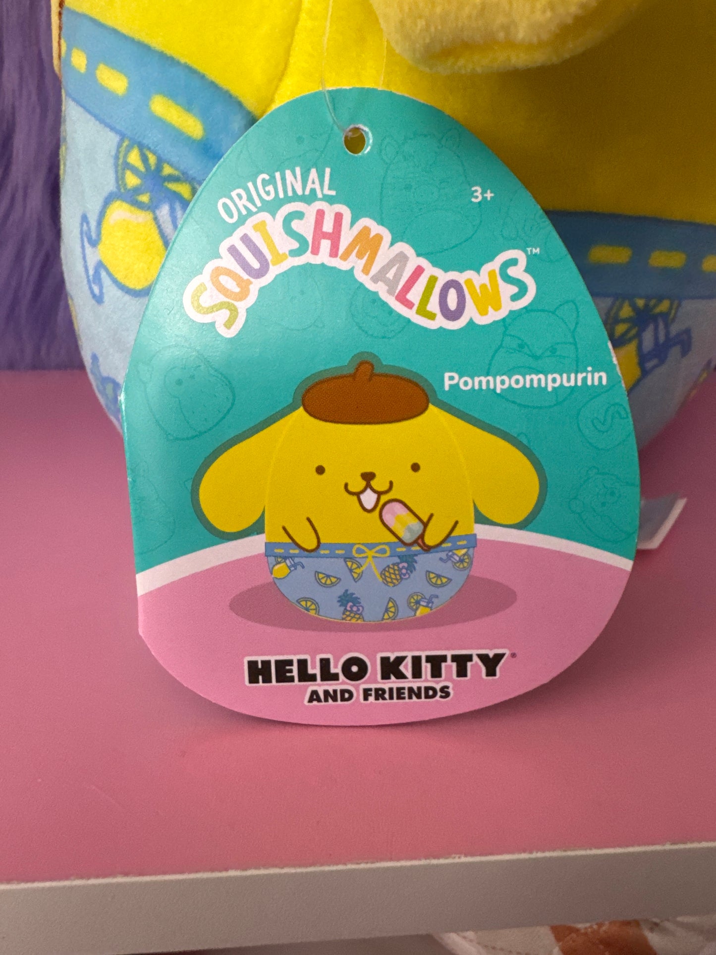 Squishmallow Sanrio Hello Kitty Pompompurin 8" Beach Squad Pineapple Lemon NWT