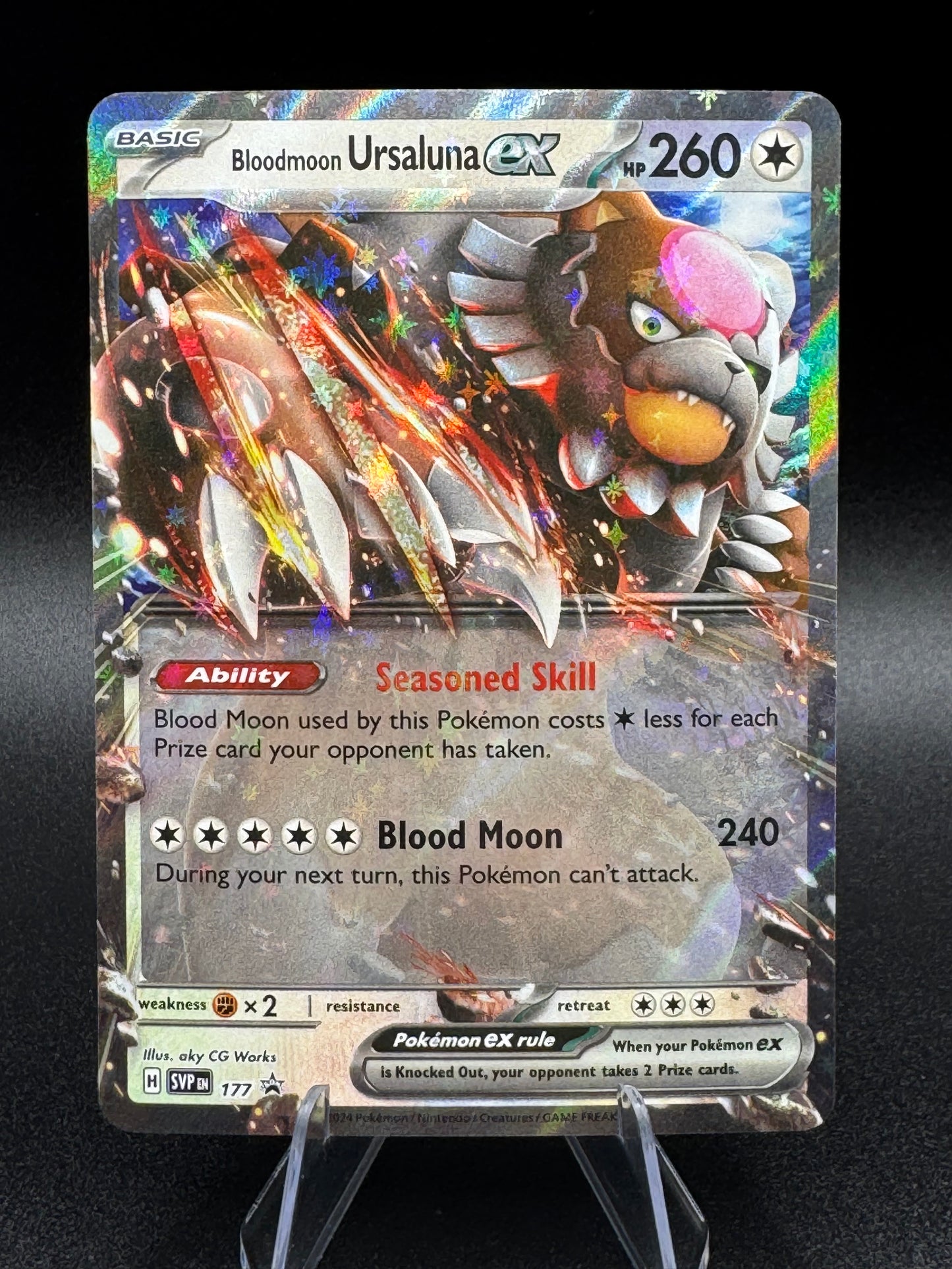 Bloodmoon Ursaluna ex - Black Star Promo SVP 177 Scarlet Violet Pokemon Card NM