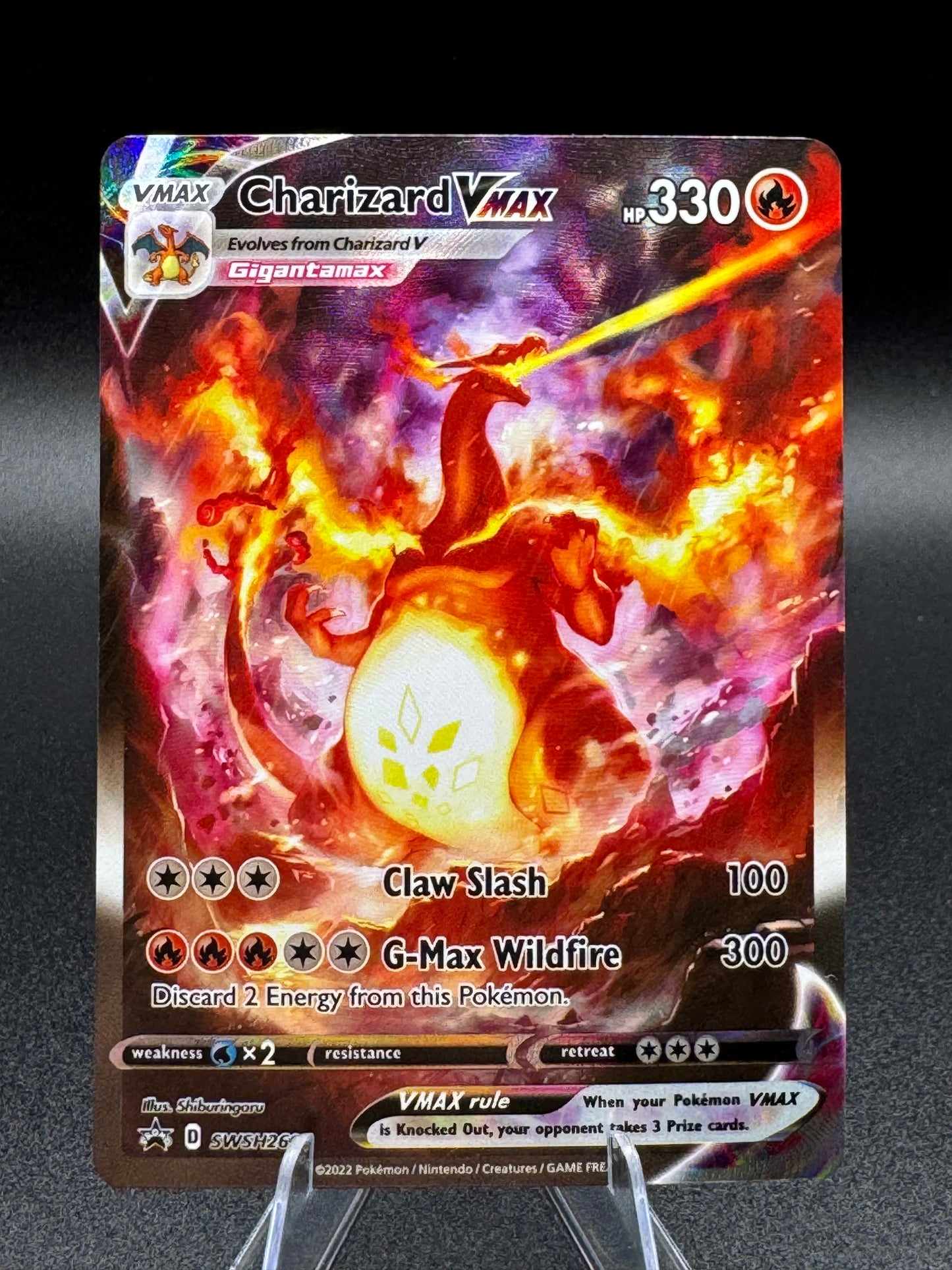 Pokémon TCG Charizard VMAX SWSH261 Full Art Ultra Rare Black Star Promo NM/M - Single