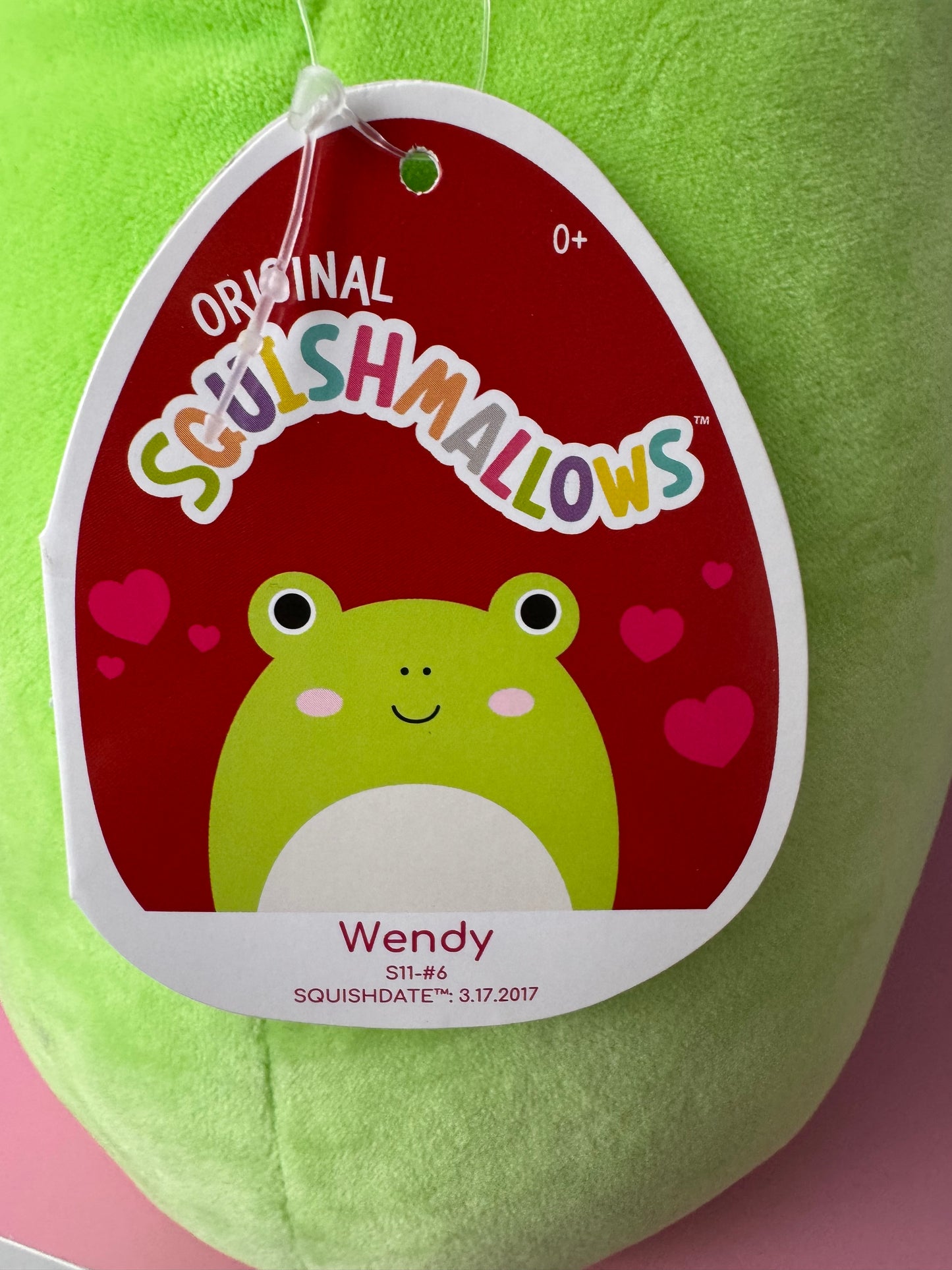 SQUISHMALLOW Wendy Green Frog 11 Inch Valentines Day 2022 Plush NEW NWT