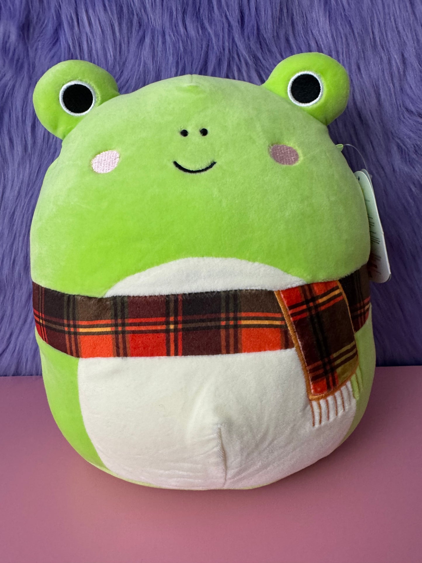 SQUISHMALLOWS 8” Wendy The Green Frog with Plaid Scarf New With Tags NWT