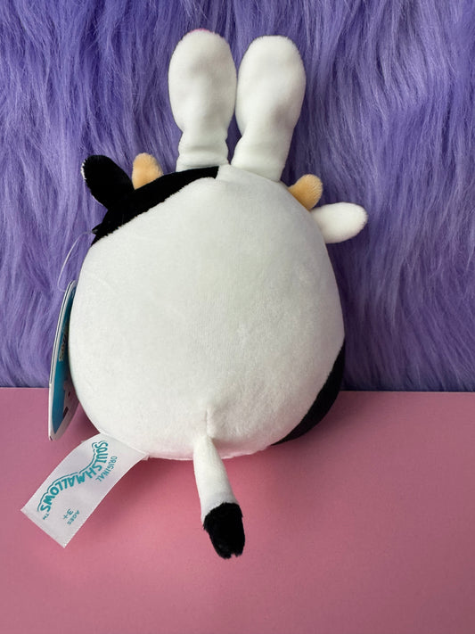 NWT Squishmallows 5” Connor the Cow With Bunny Ears Spring Easter 2022 NWT