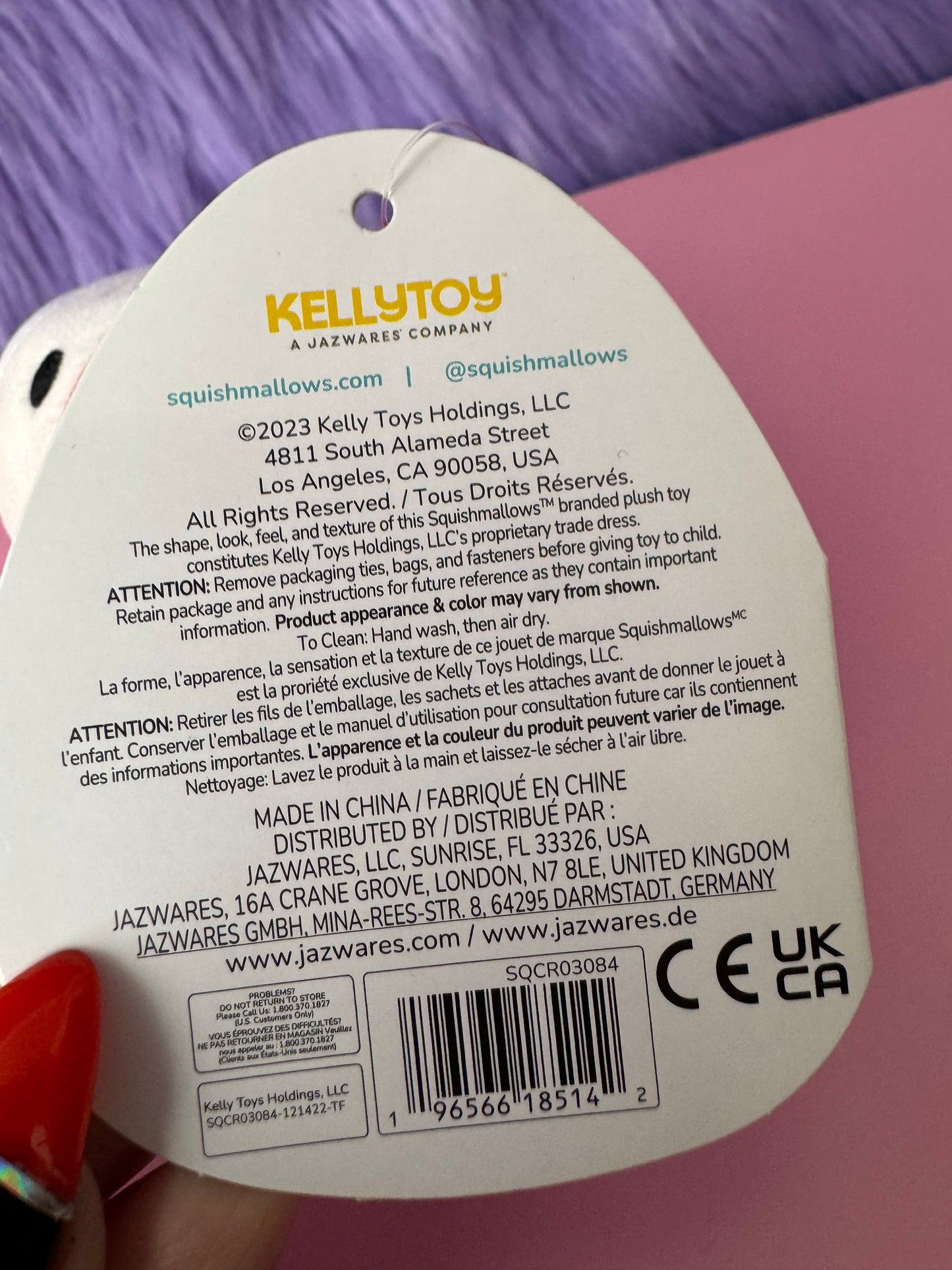 NEW NWT Squishmallow Mushroom Clip Malcolm 3” 3.5 Inch Soft Plush Keychain NWT