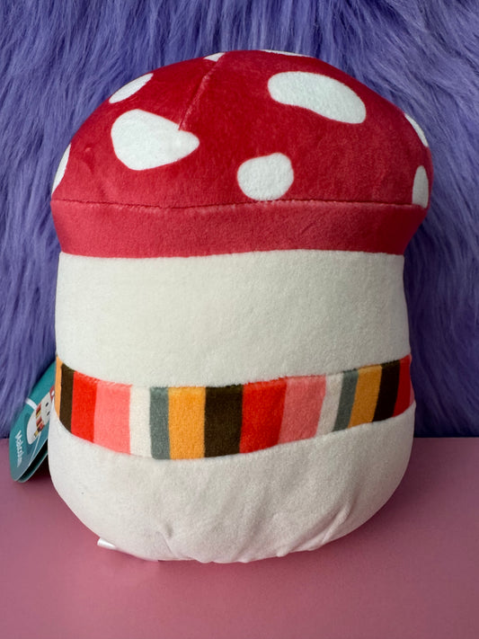 Squishmallows Harvest Squad Malcolm the Mushroom With Autumn Fall Scarf 7" NWT