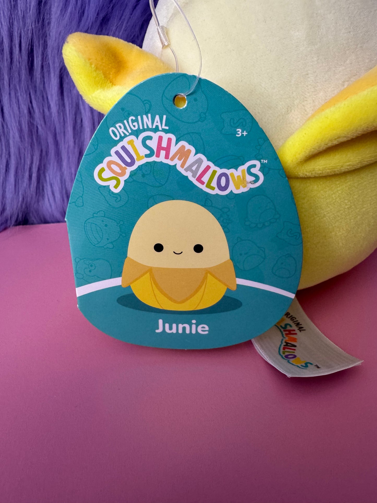 Original Squishmallows Junie The Peeled Banana 5" Soft Plush Toy Yellow New NWT