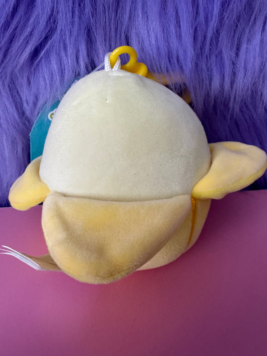 Squishmallow Clip Junie the Banana | 3.5 inch | Keyring | Keychain | Clip BNWT