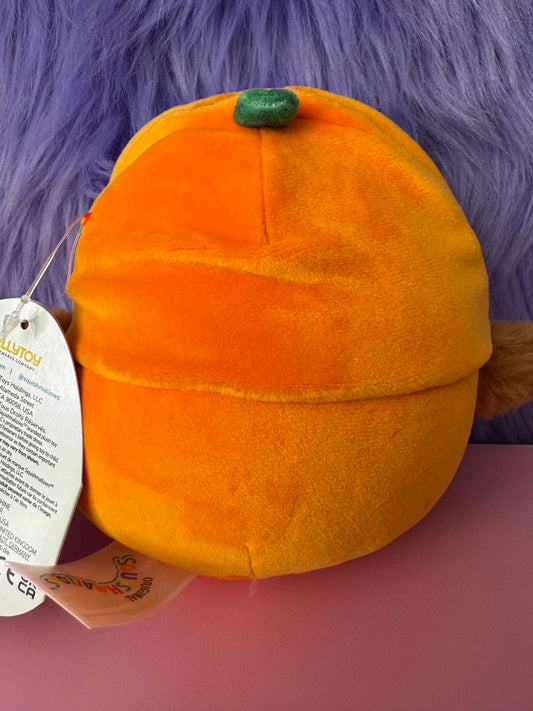 Squishmallows Kellytoy Halloween Plush 5” Avery the Duck in Pumpkin Costume NWT