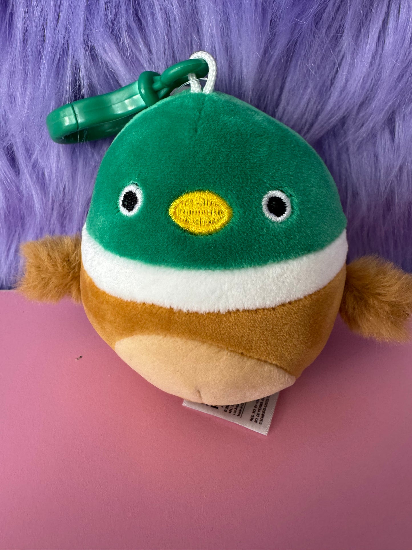 Squishmallows Avery the Mallard Duck 3.5" Clip-On Plush NEW With Tags
