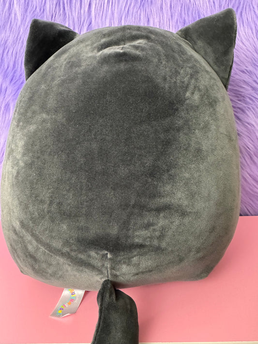 Squishmallow Autumn Cat Plush 12" Kelly Toy Black and Purple Halloween NWT