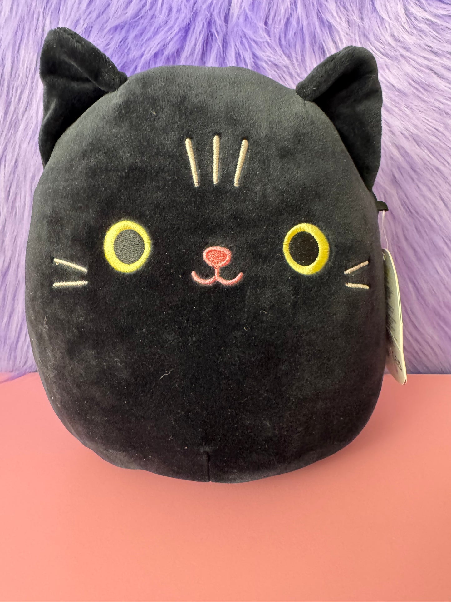 Squishmallows Jamal 8" Black Cat Plush Toy Hot Topic New NWT Yellow Eyes NWT