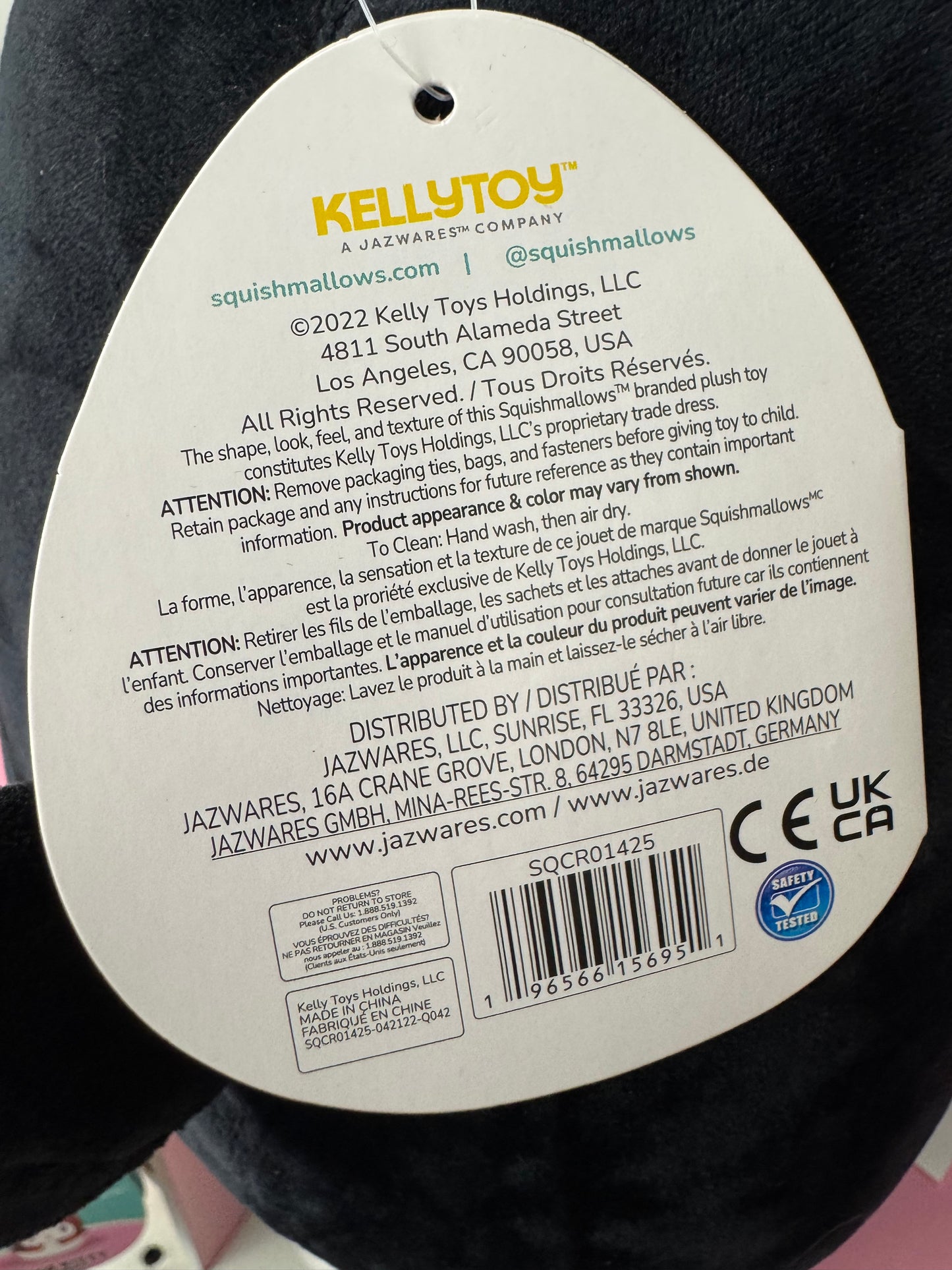 Squishmallows KellyToys 12 inch Halloween Emily the Black Bat Plush NWT