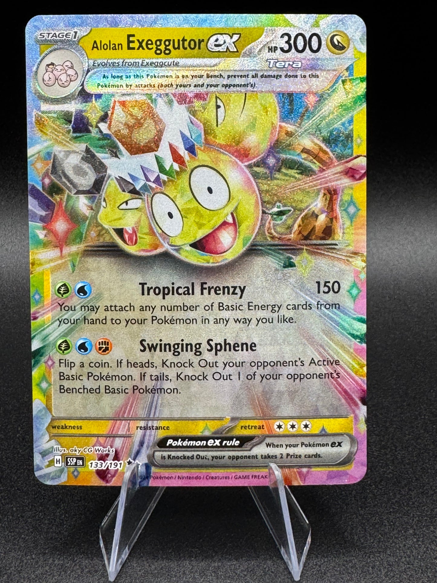 Pokémon TCG - Alolan Exeggutor EX 133/191 Double Rare - Scarlet & Violet: Surging Sparks NM/M - Single