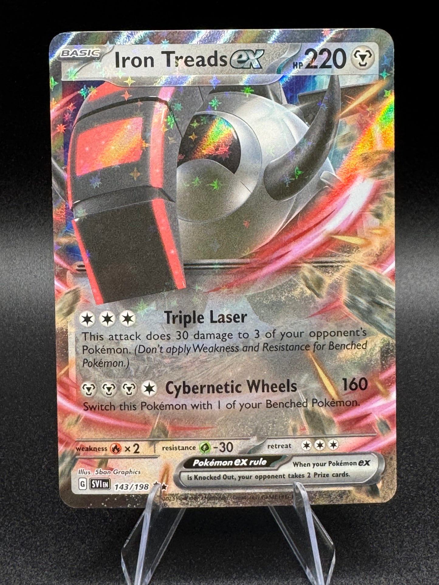 Pokémon TCG Iron Threads ex 143/198 Scarlet & Violet Double Rare Holo NM - Single