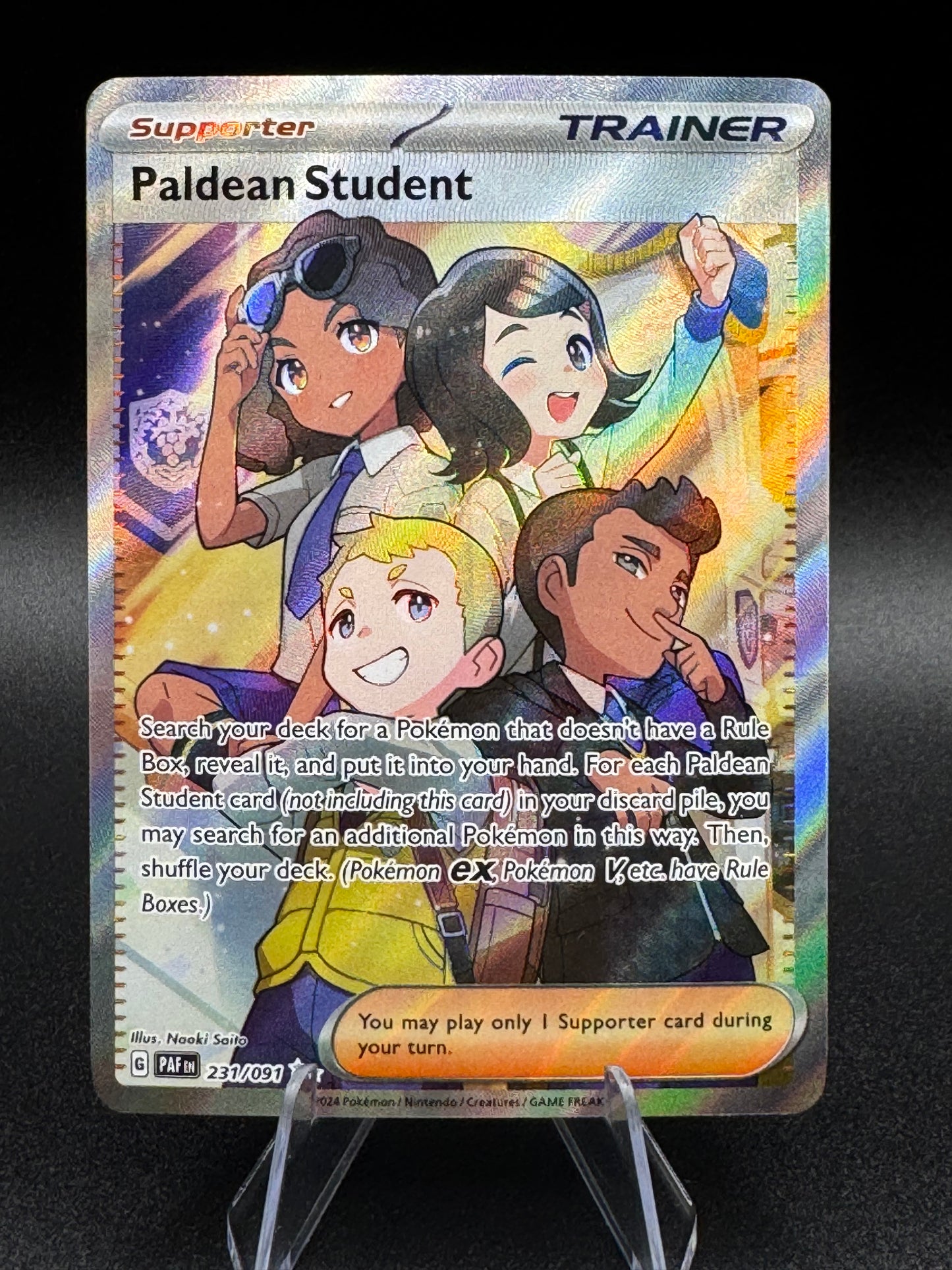 Paldean Student 231/091 - Paldean Fates Ultra Rare - Pokémon TCG (NM)