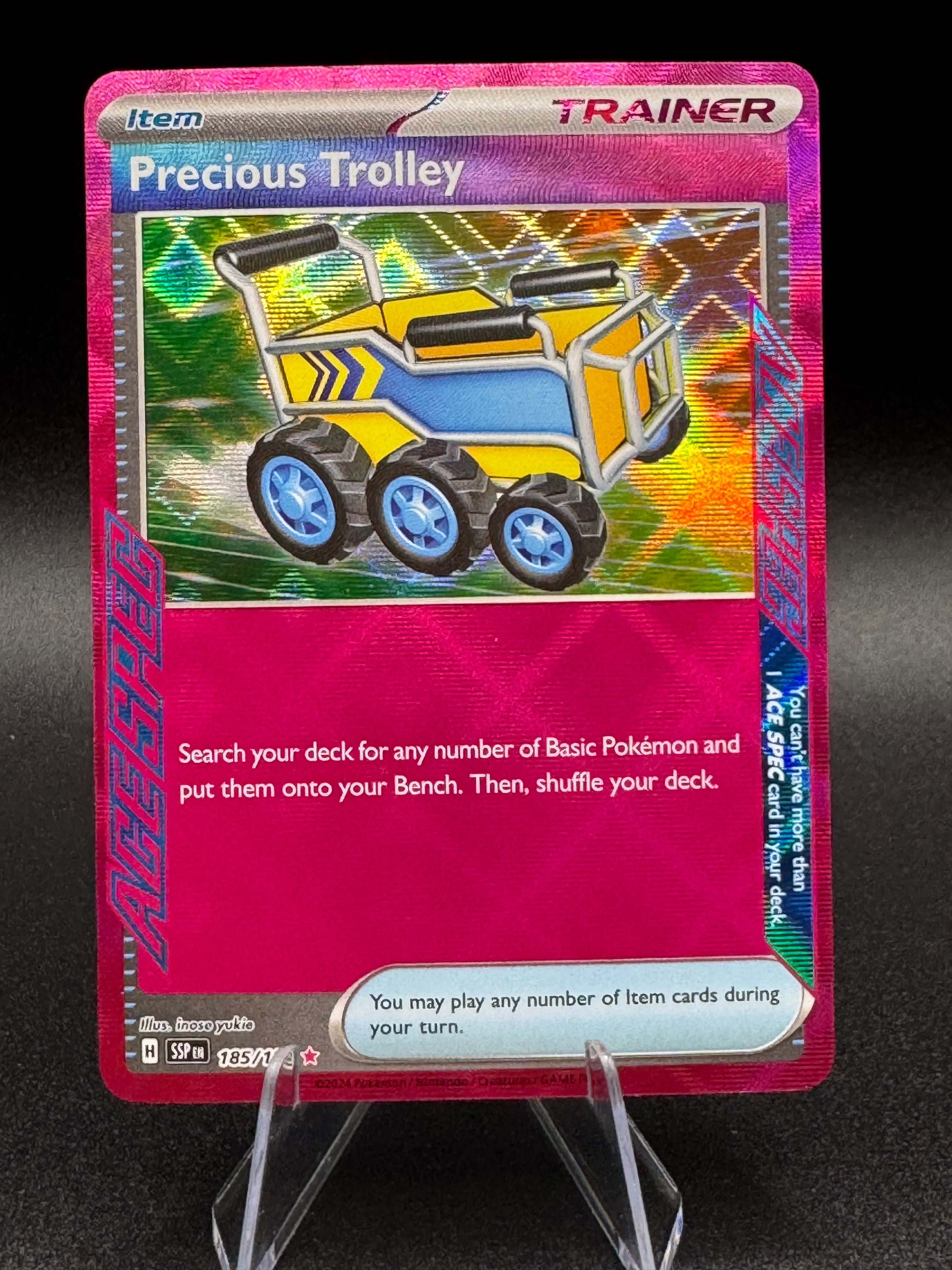 Precious Trolley 185/191 Surging Sparks ACE SPEC Rare Pokemon TCG Card JoWiGlitter Precious Trolley 185/191 Surging Sparks ACE SPEC Rare Pokemon TCG Card JoWiGlitter