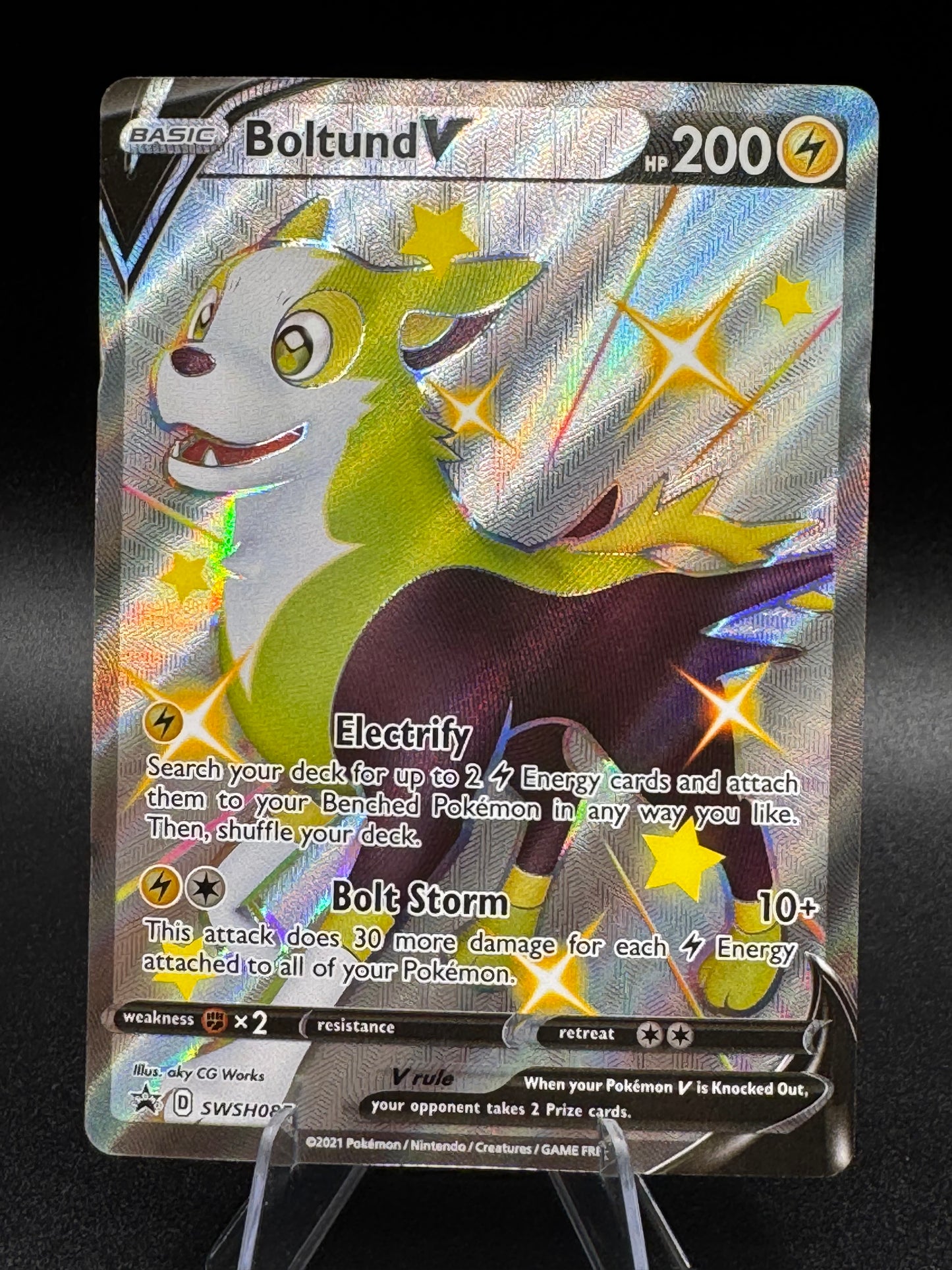 Pokémon Boltund V SWSH Black Star Promos SWSH085 Near Mint