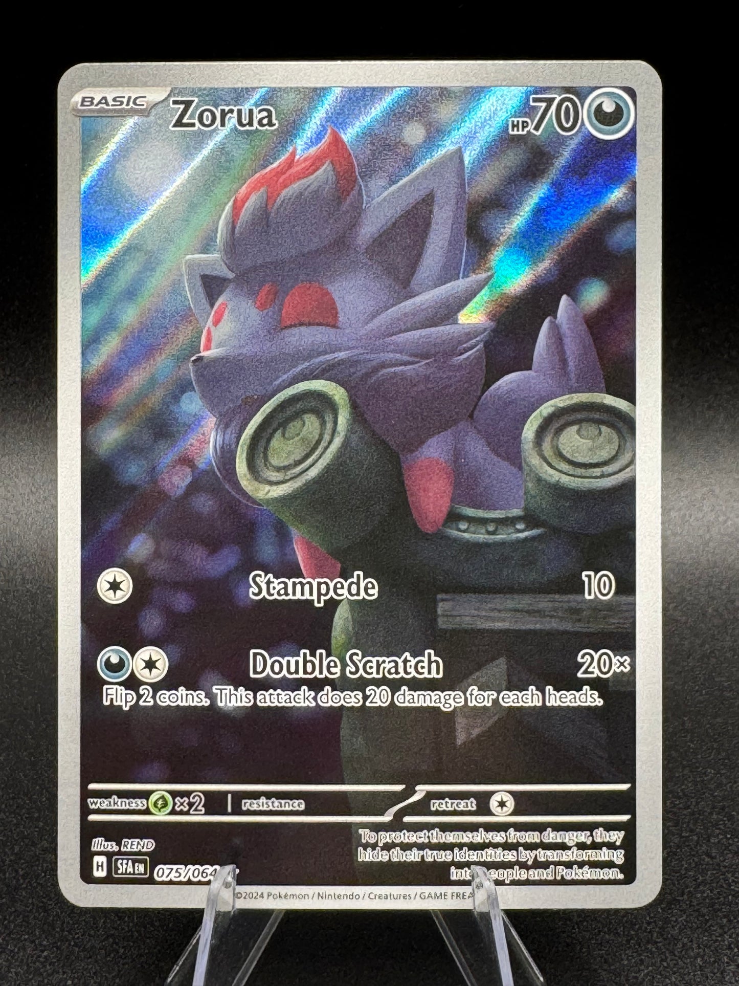 Zorua 075/064 Pokémon TCG Shrouded Fable Illustration Rare NM/M