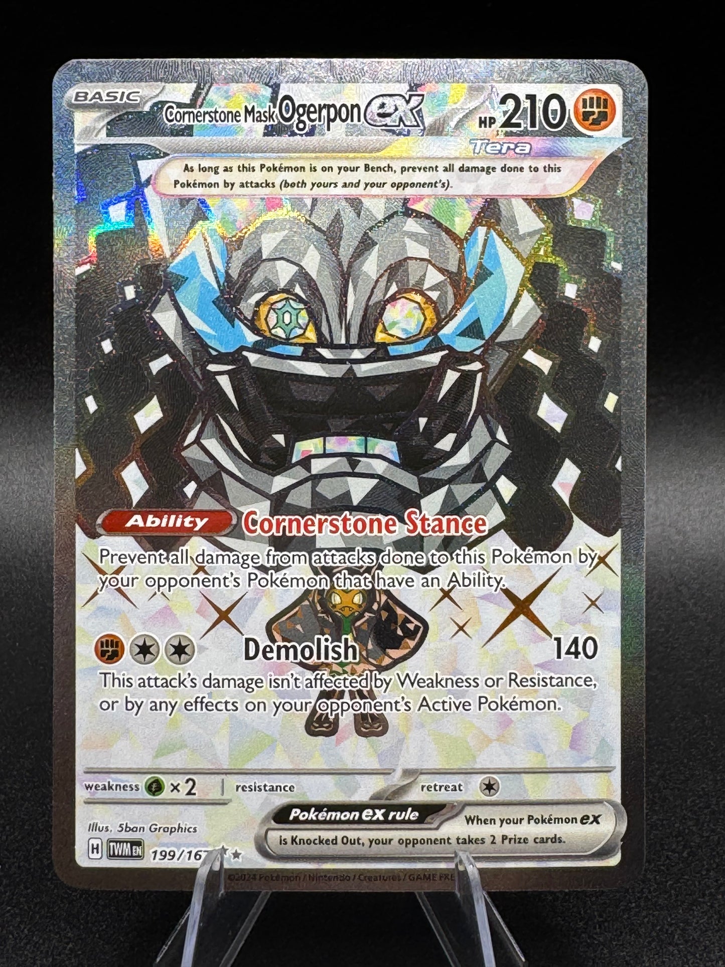 Cornerstone Mask Ogerpon ex 215/167 SIR Pokemon TCG Twilight Masquerade NM