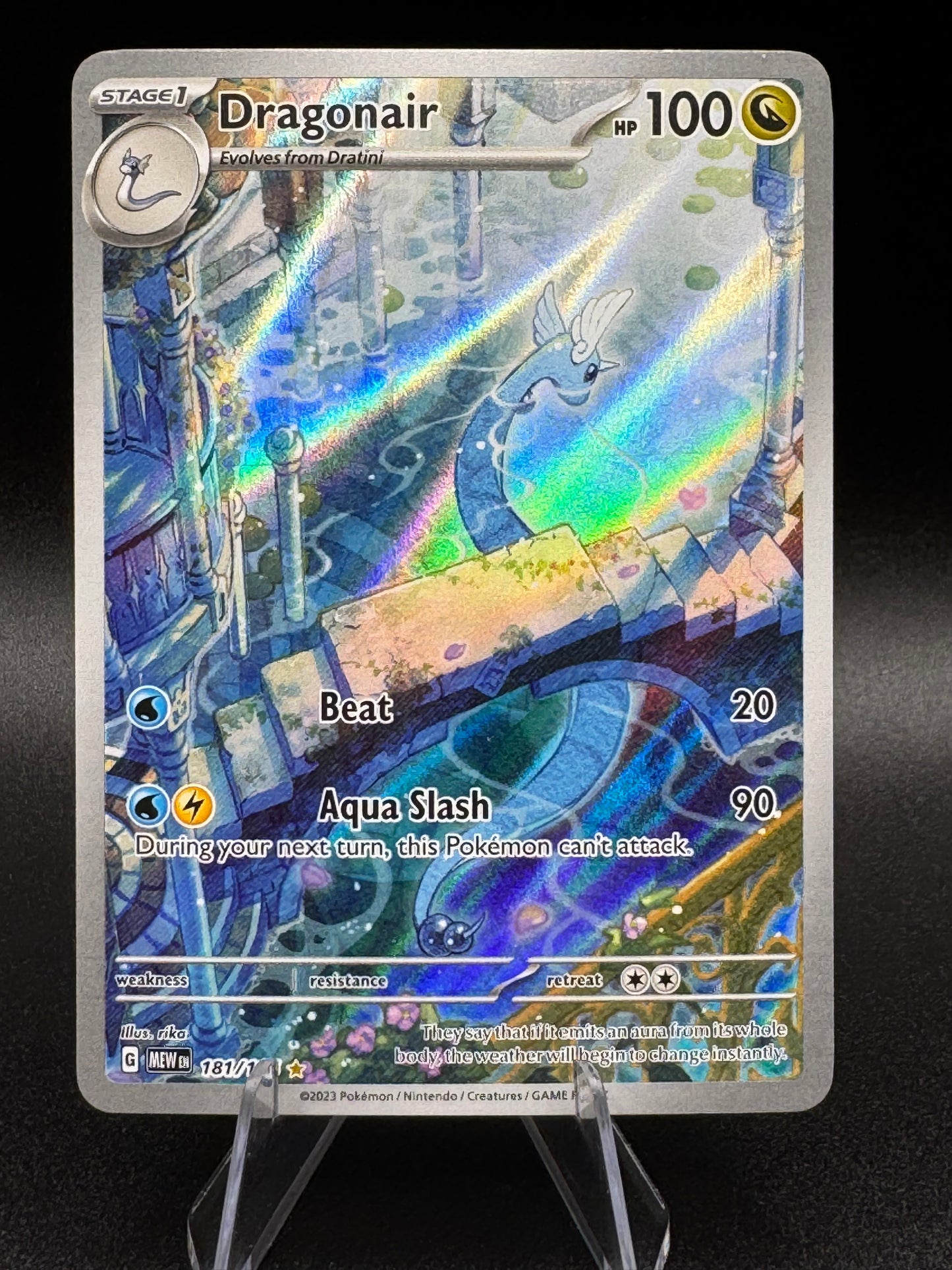 Dragonair 181/165 Sv Scarlet & Violet 151 Holo Illustration Rare NM Pokemon TCG