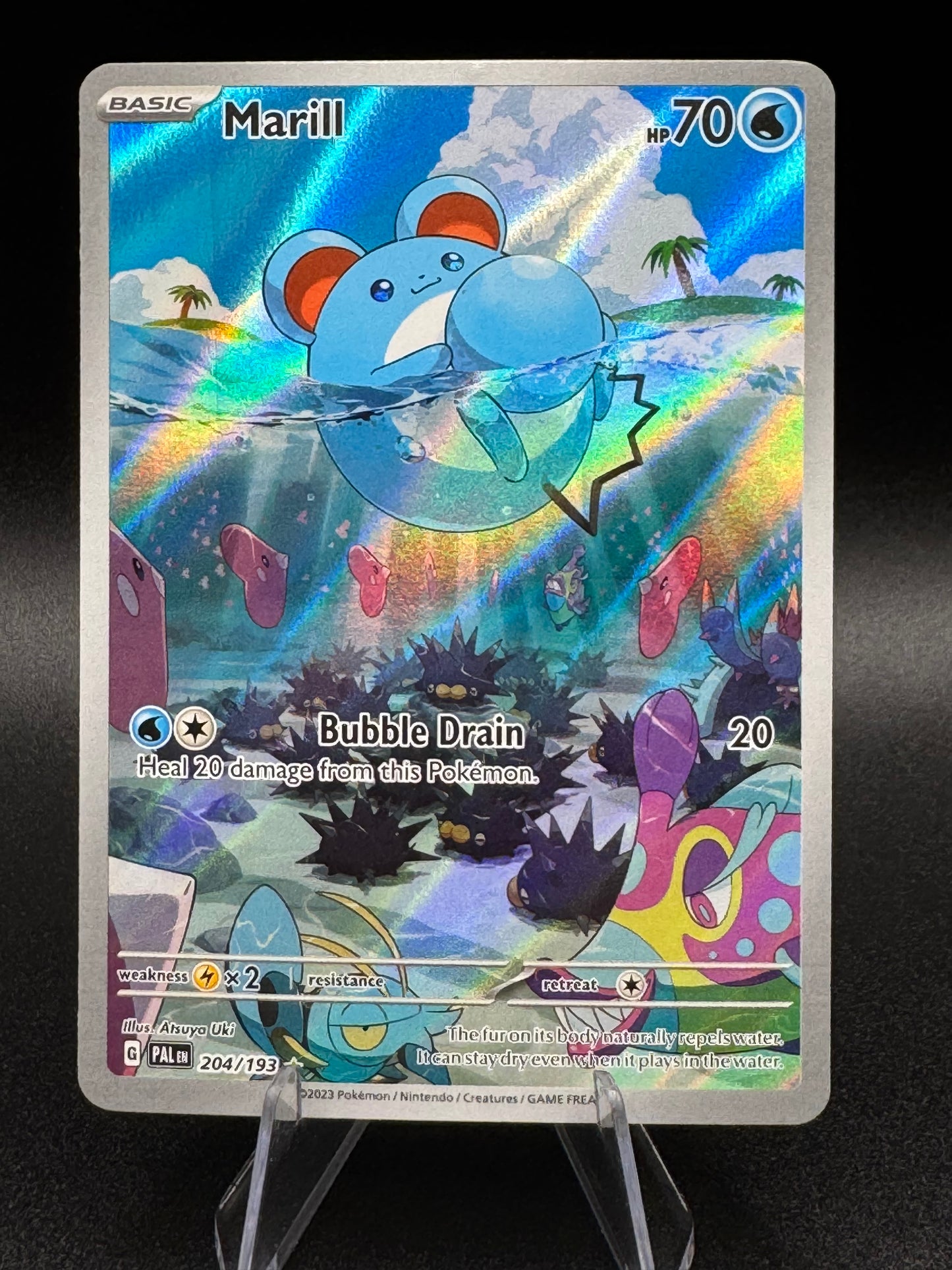 Marill 204/193 Sv02: Paldea Evolved Illustration Rare Holo Full Art NM - Single