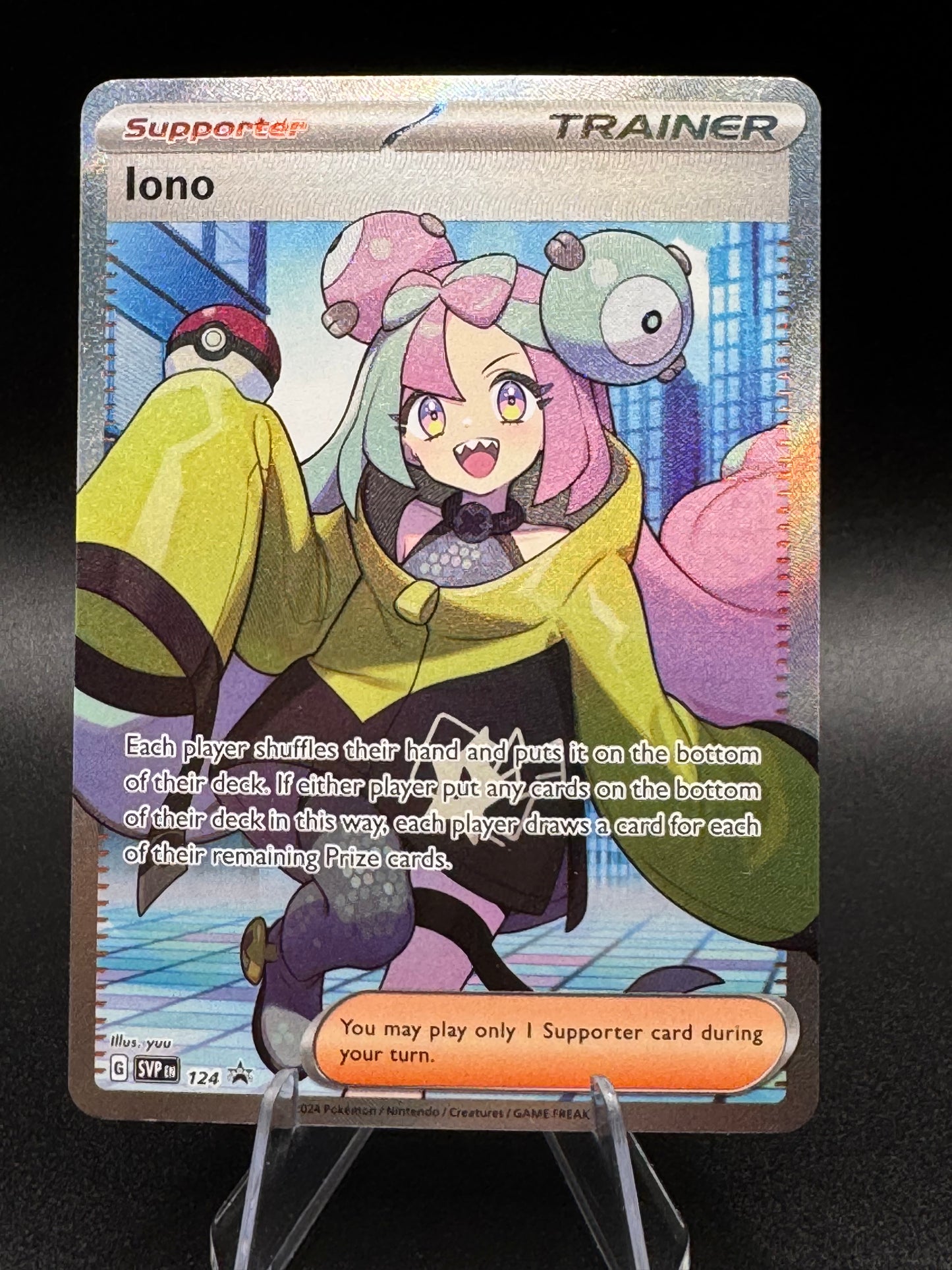 Iono SVP 124 Promo Iono Premium Tournament Collection Full Art NM Pokemon Card