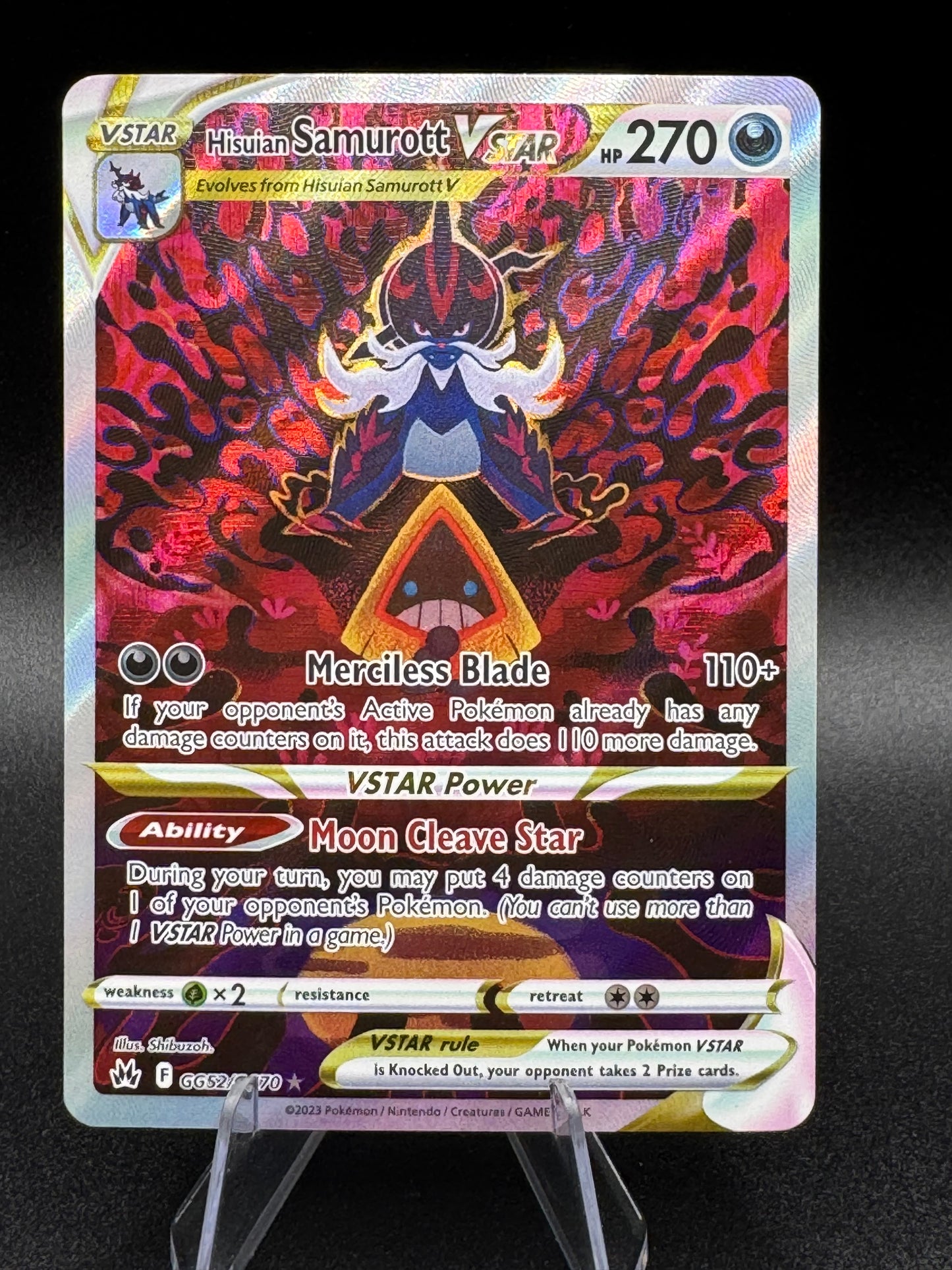 Hisuian Samurott VSTAR GG52/GG70 - Pokemon TCG Crown Zenith NM/M