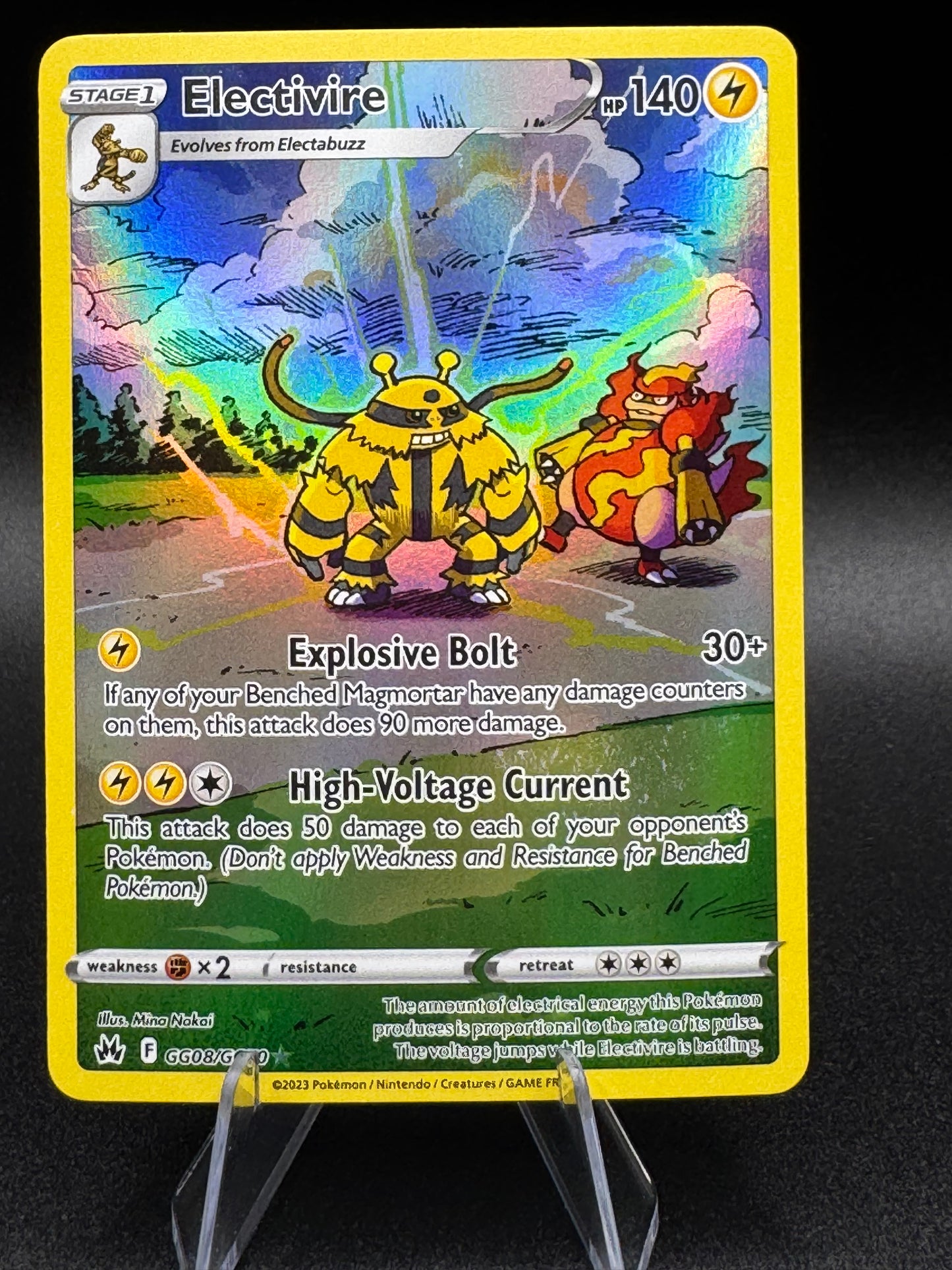Electivire GG08/GG70 Pokemon Crown Zenith: Galarian Gallery Holo - Near Mint - Single