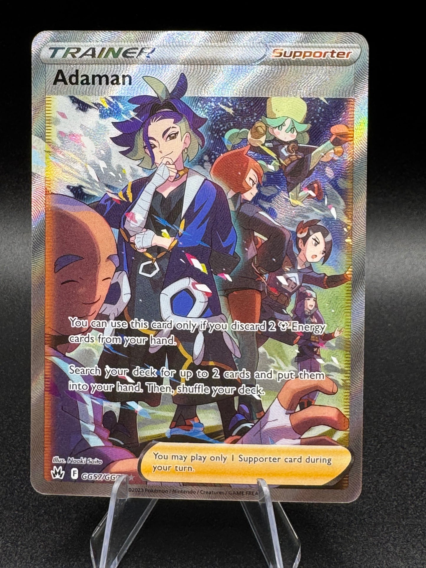 Adaman - GG57/GG70 - Pokemon Crown Zenith Galarian Gallery Full Art Card NM - Single