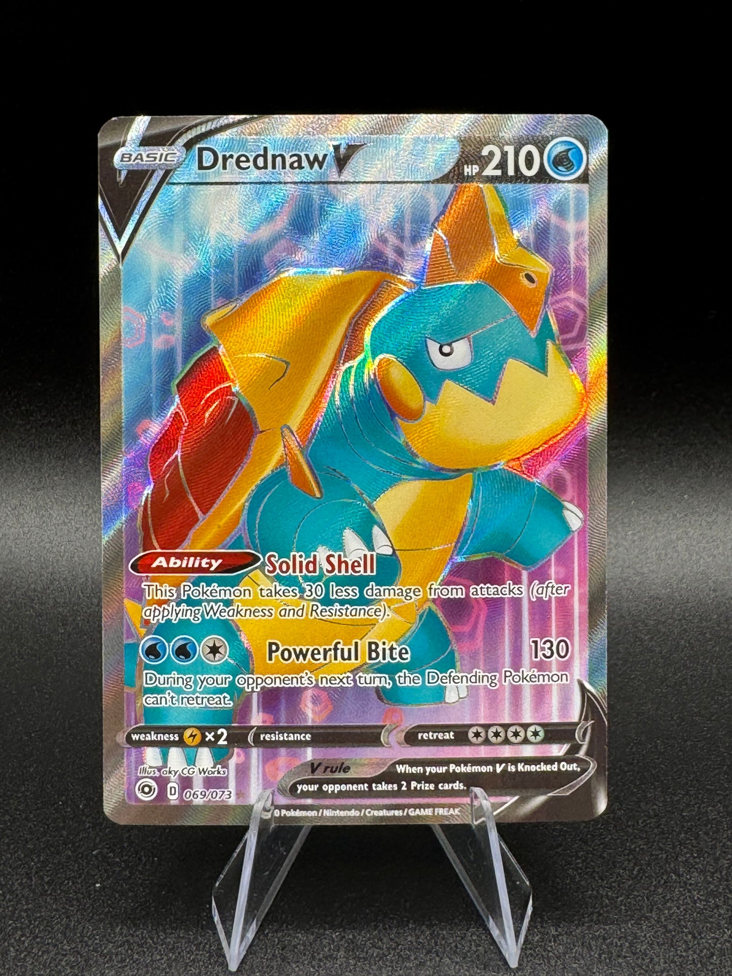 Pokemon TCG DREDNAW V 069/073 Full Art Champion's Path Ultra Rare (NM-MT) - Single
