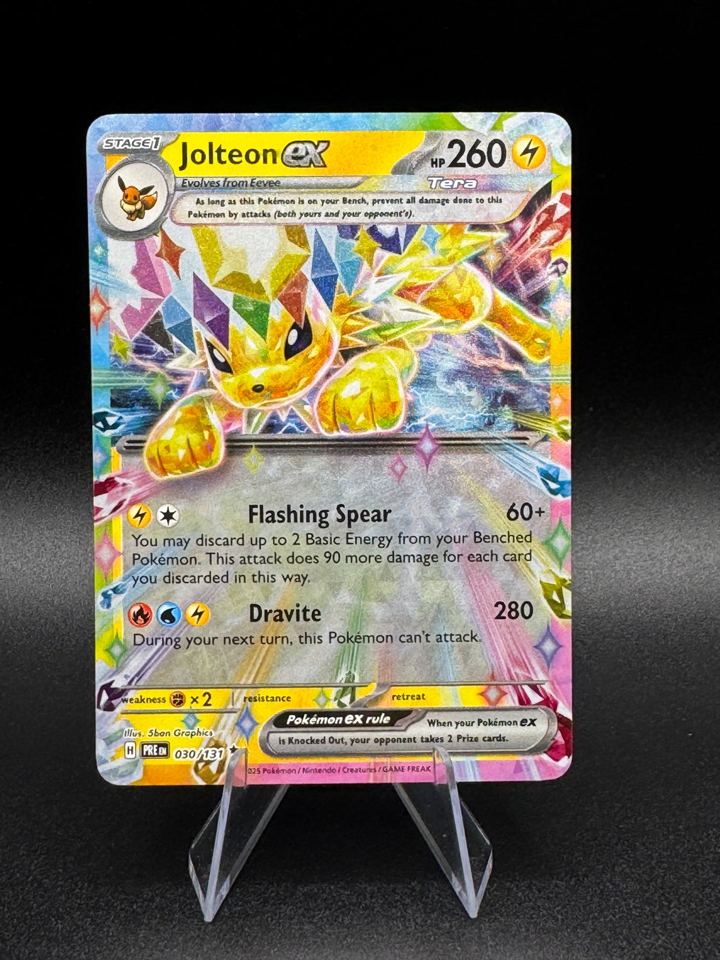 Jolteon EX 030/131 Prismatic Evolutions Holo Double Rare NM - Single