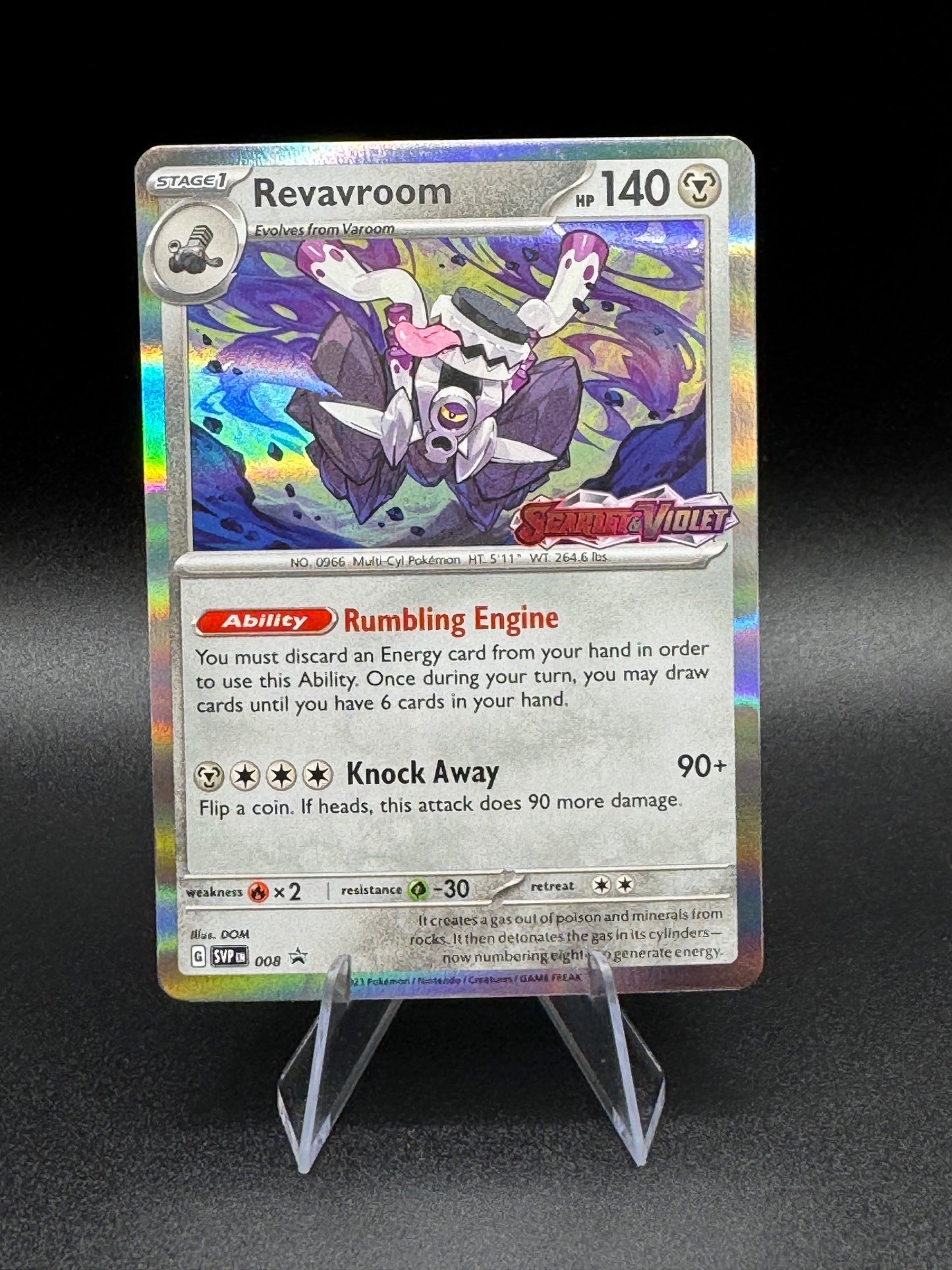 Pokemon SV Promo STAMPED PRERELEASE Revavroom SVP008 - Near Mint (NM) - Single
