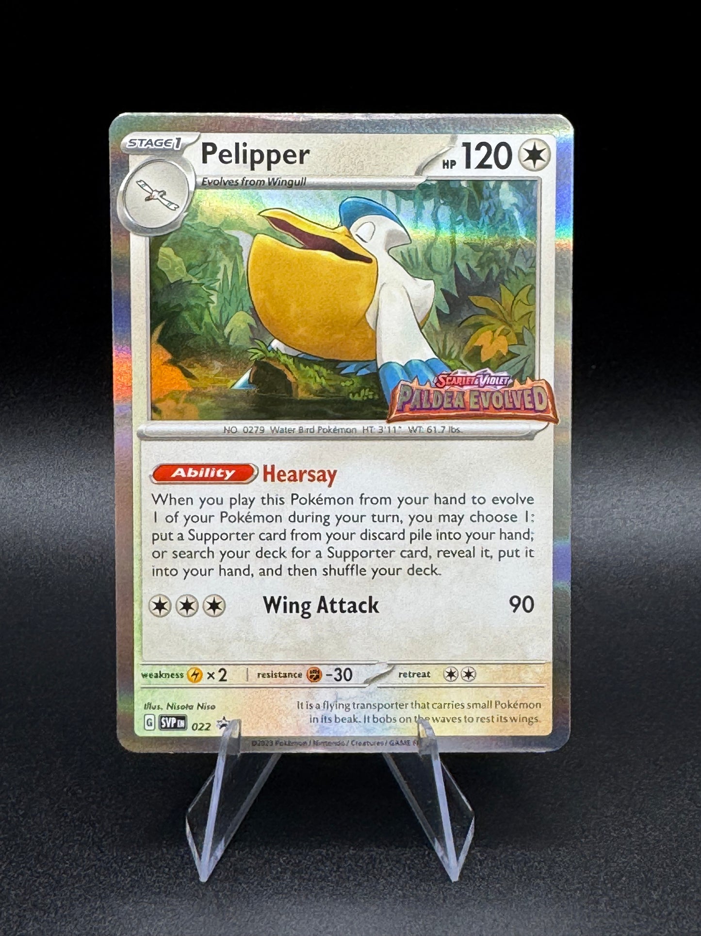 Pelipper Pokemon Paldea Evolved SVP 022 Prerelease Black Star Promo NM - Single