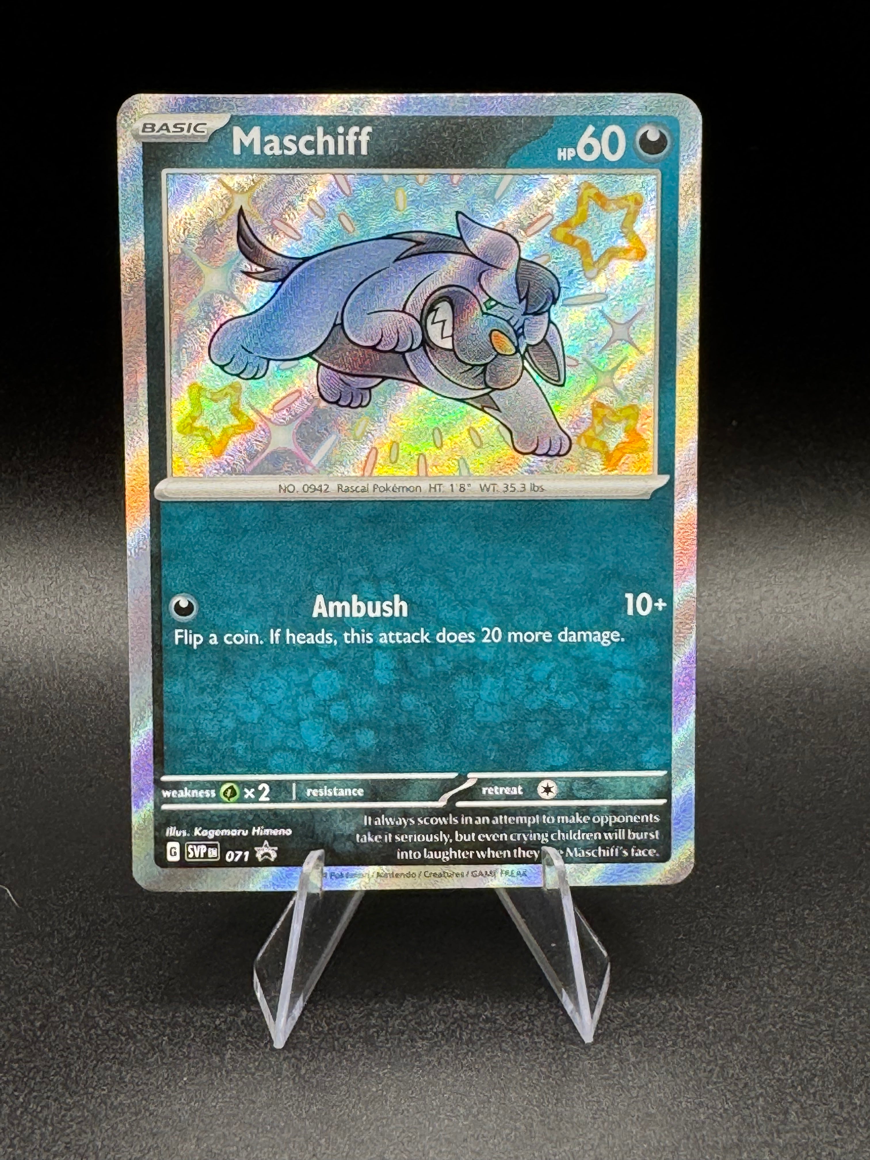 Maschiff SVP 071 Black Star Promo Shiny Holo Rare Pokemon