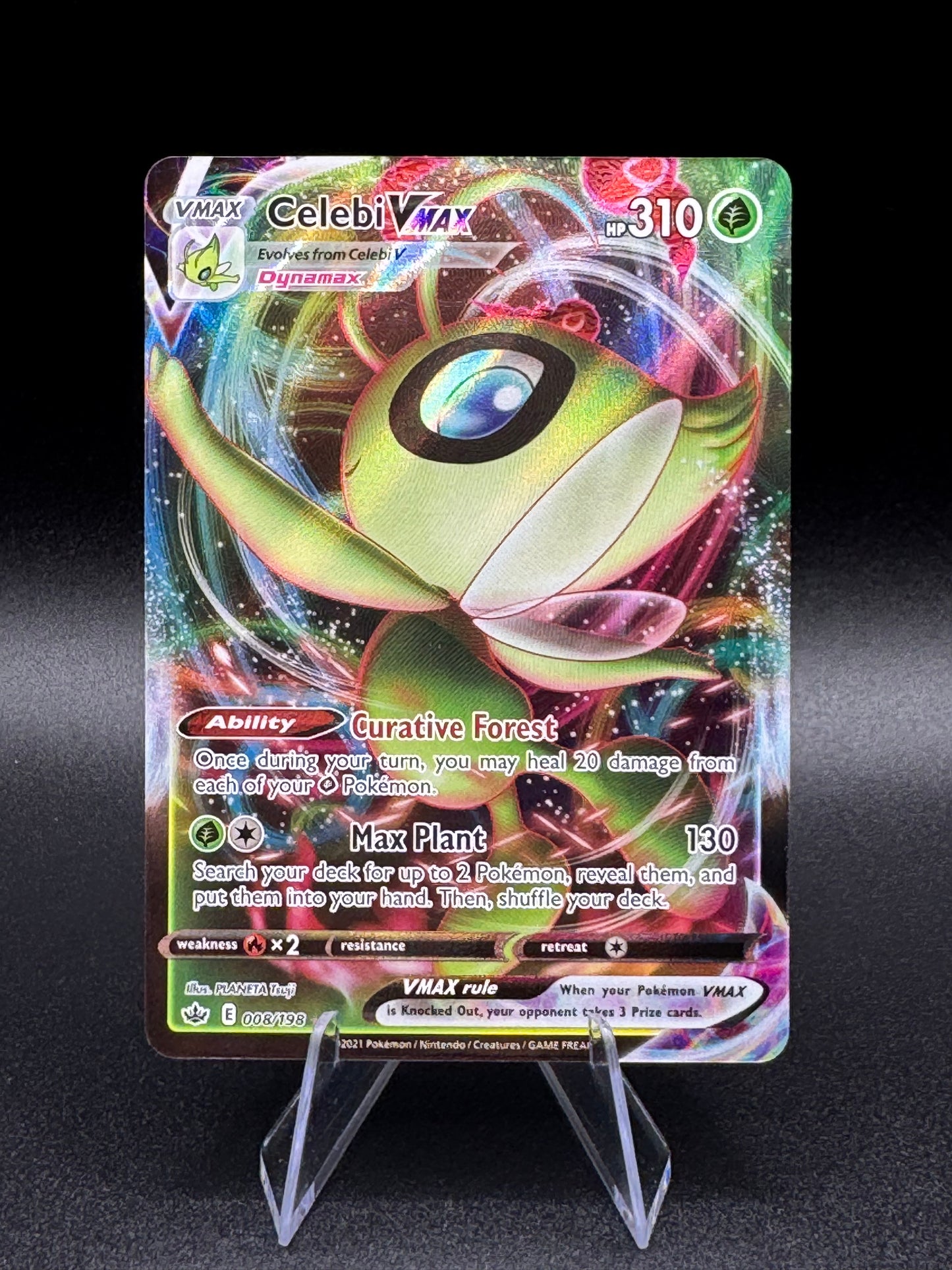 Celebi VMAX 008/198 - SWSH: Chilling Reign Ultra Rare - Pokémon TCG (NM) - Single