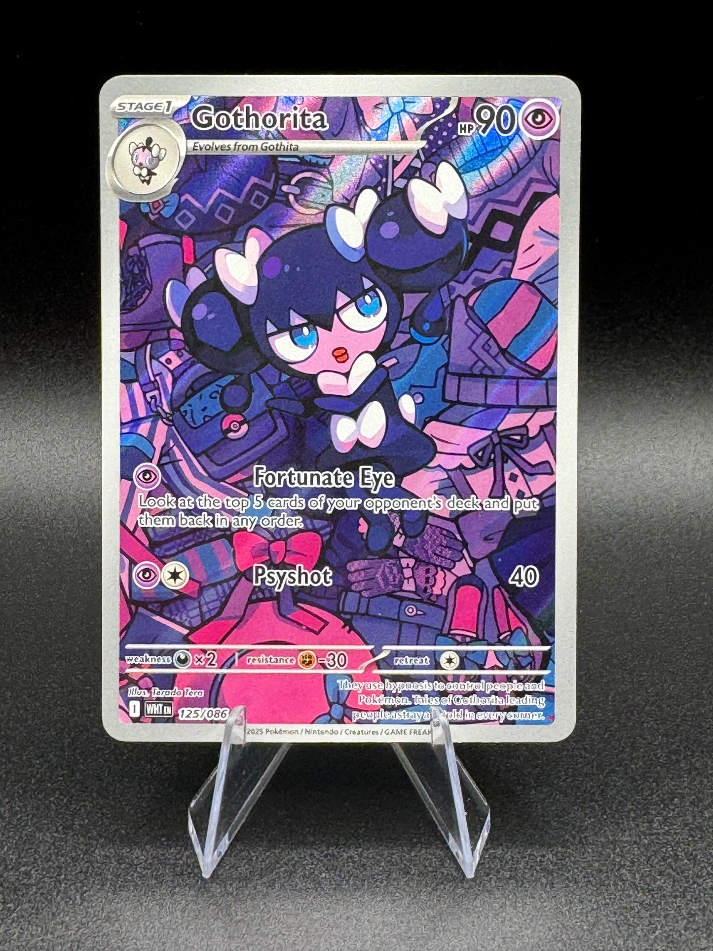 Pokemon TCG White Flare Gothorita Illustration Rare Card 125/086 English NM - Single