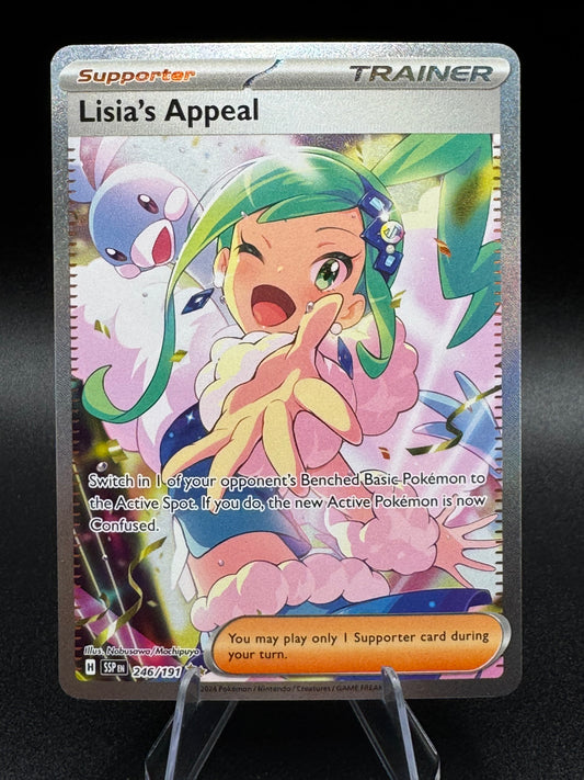 Pokemon TCG Lisias Appeal 246/191 Special Illustration Rare Surging Sparks NM/M - Single
