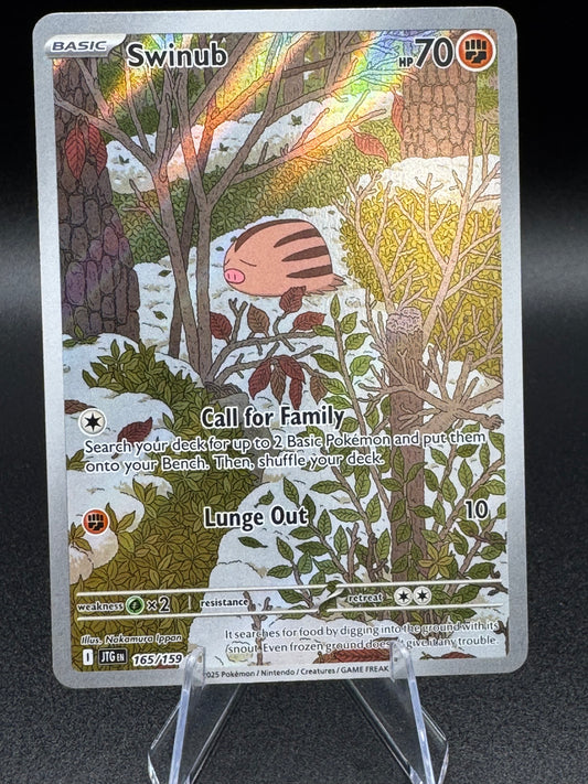 Pokemon TCG Swinub 165/159 Sv09: Journey Together Holo NM/M