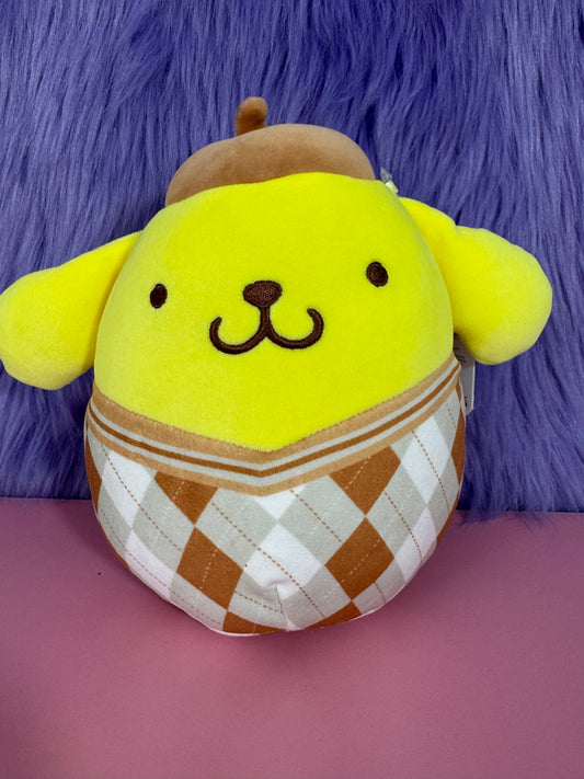 Squishmallows 6.5" Sanrio Plaid Pompompurin NWT